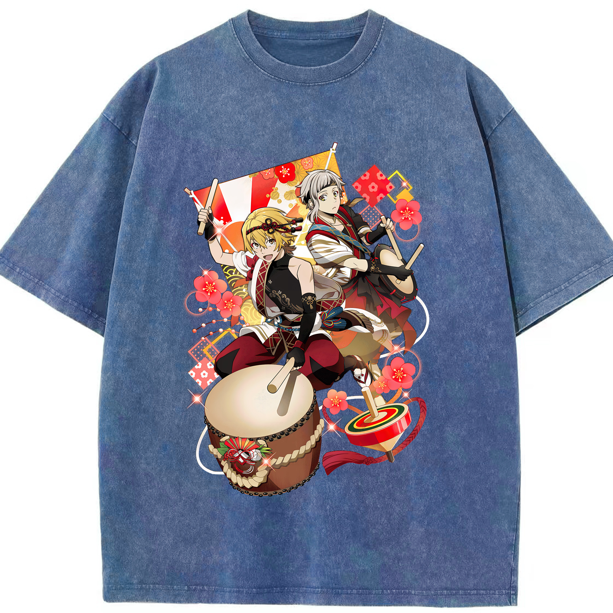 （画像用） 文豪ストレイドッグス Bungo Stray Dogs 綿100% ヴィンテージ風 半袖Tシャツ（フロントプリント）