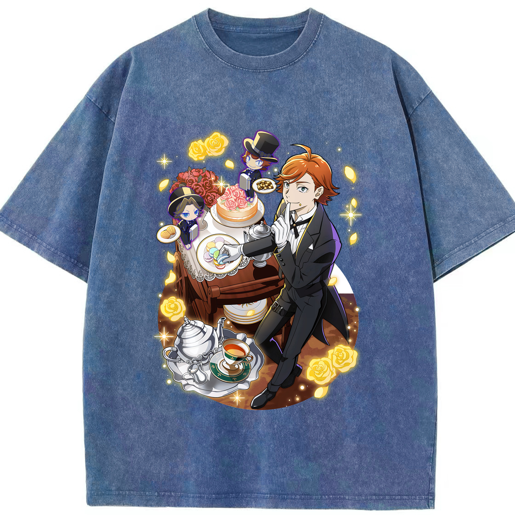 （画像用） 文豪ストレイドッグス Bungo Stray Dogs 綿100% ヴィンテージ風 半袖Tシャツ（フロントプリント）