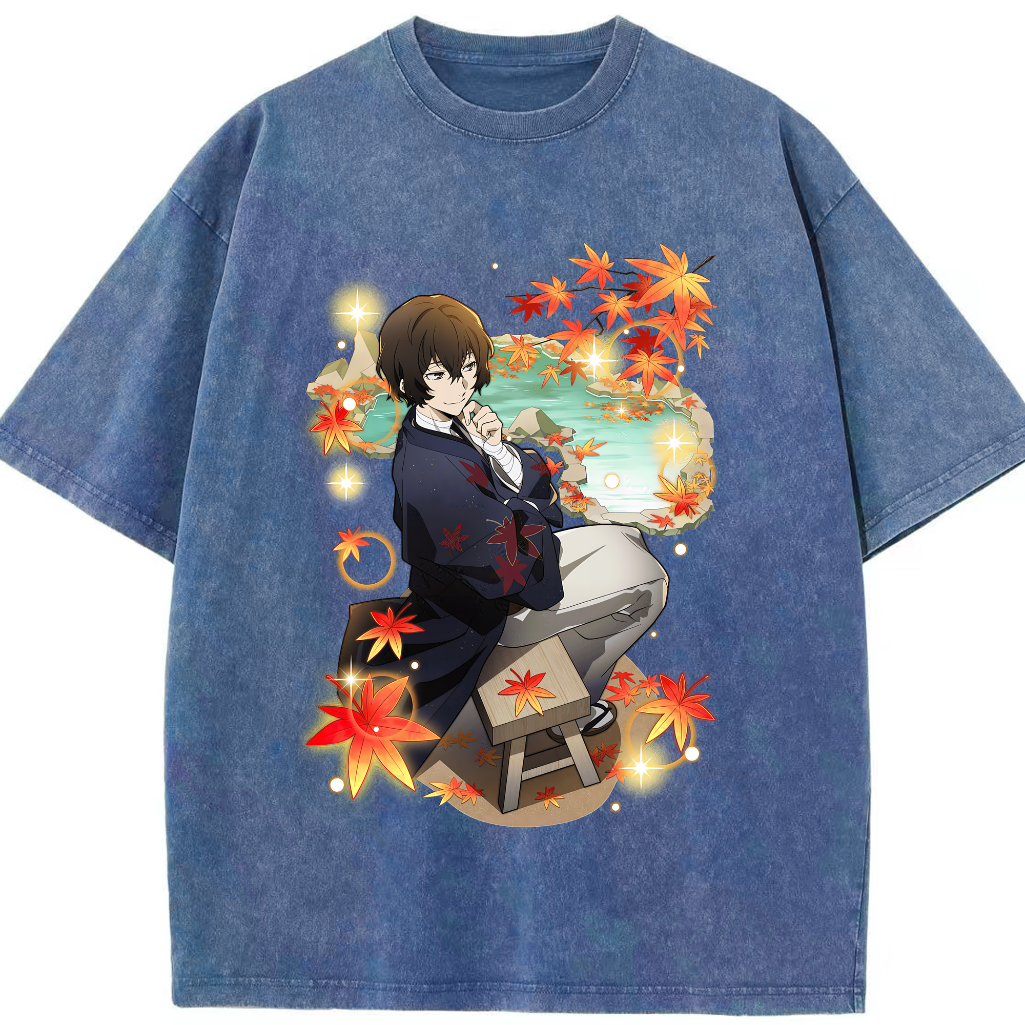 （画像用） 文豪ストレイドッグス Bungo Stray Dogs 綿100% ヴィンテージ風 半袖Tシャツ（フロントプリント）