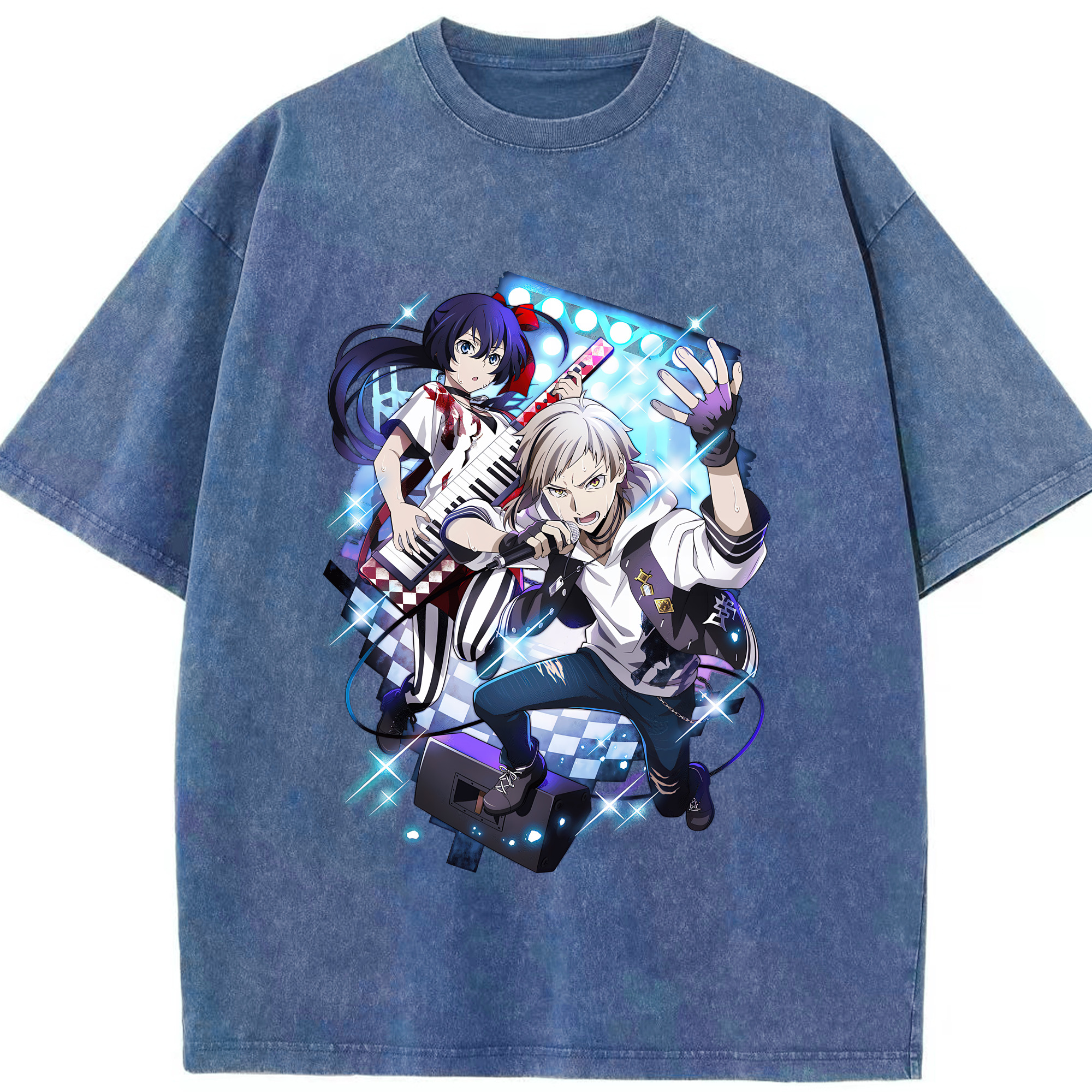 （画像用） 文豪ストレイドッグス Bungo Stray Dogs 綿100% ヴィンテージ風 半袖Tシャツ（フロントプリント）