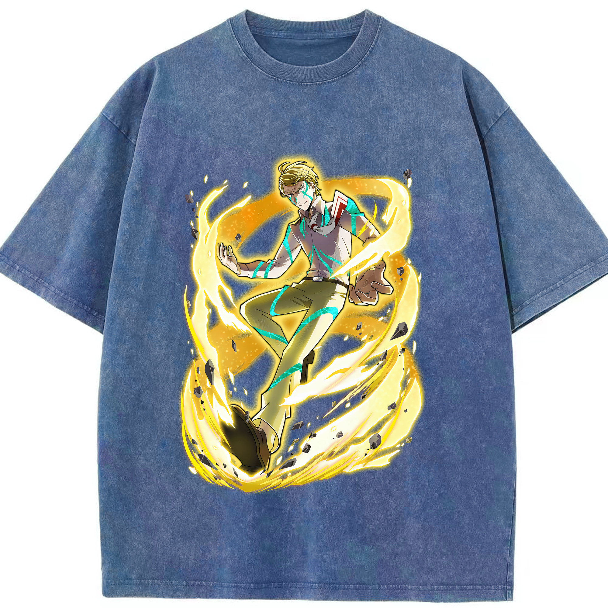 （画像用） 文豪ストレイドッグス Bungo Stray Dogs 綿100% ヴィンテージ風 半袖Tシャツ（フロントプリント）
