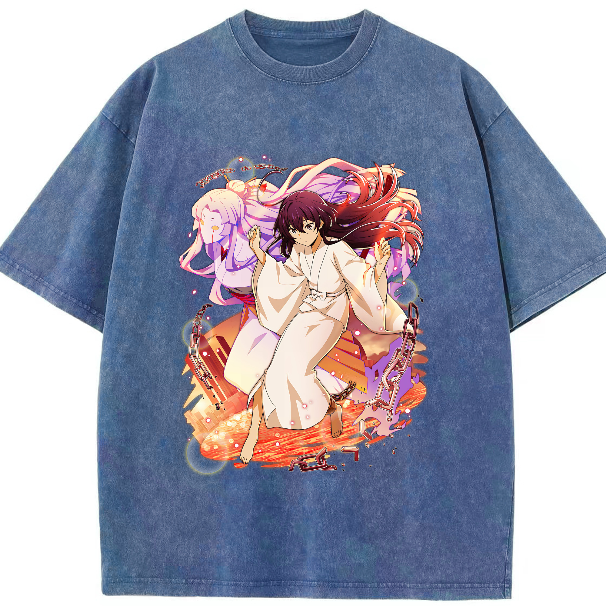 文豪ストレイドッグス Bungo Stray Dogs 綿100% ヴィンテージ風 半袖Tシャツ（フロントプリント）