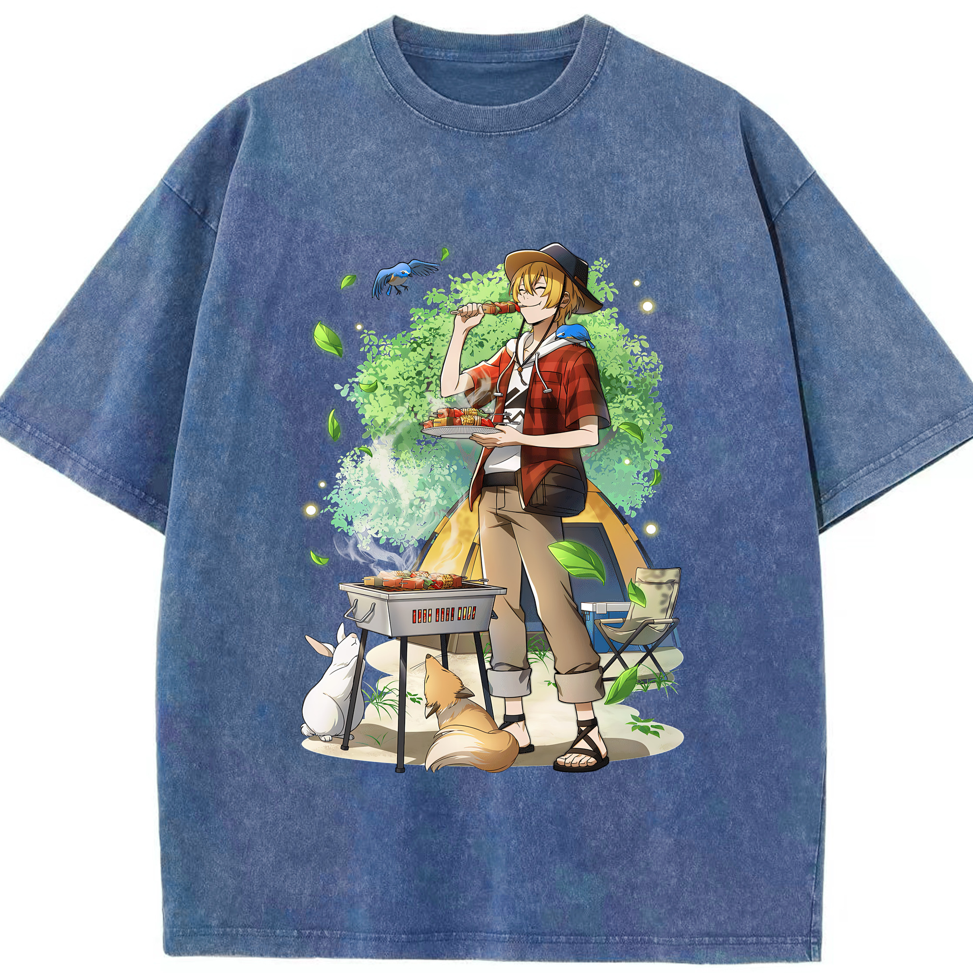 （画像用） 文豪ストレイドッグス Bungo Stray Dogs 綿100% ヴィンテージ風 半袖Tシャツ（フロントプリント）