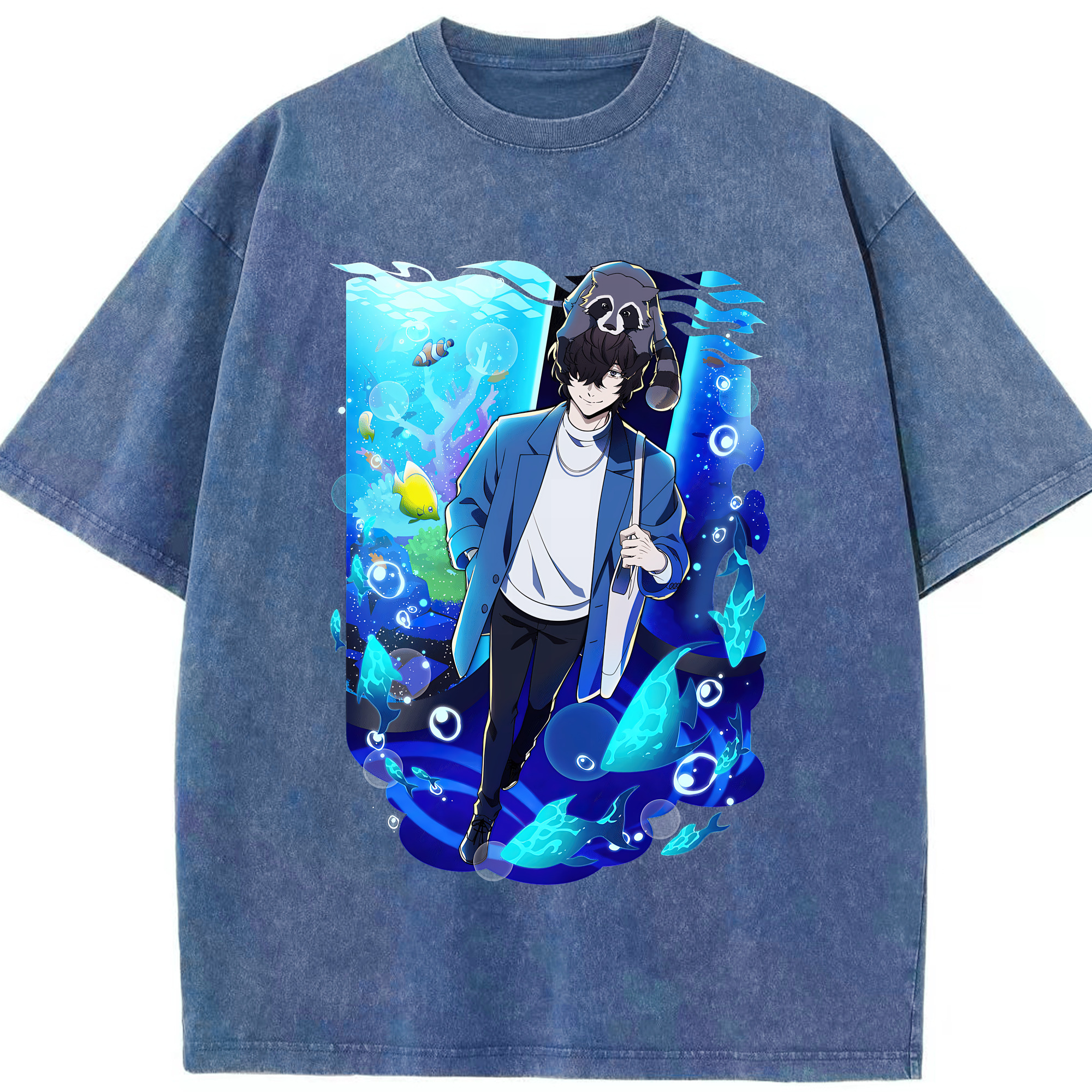 （画像用） 文豪ストレイドッグス Bungo Stray Dogs 綿100% ヴィンテージ風 半袖Tシャツ（フロントプリント）
