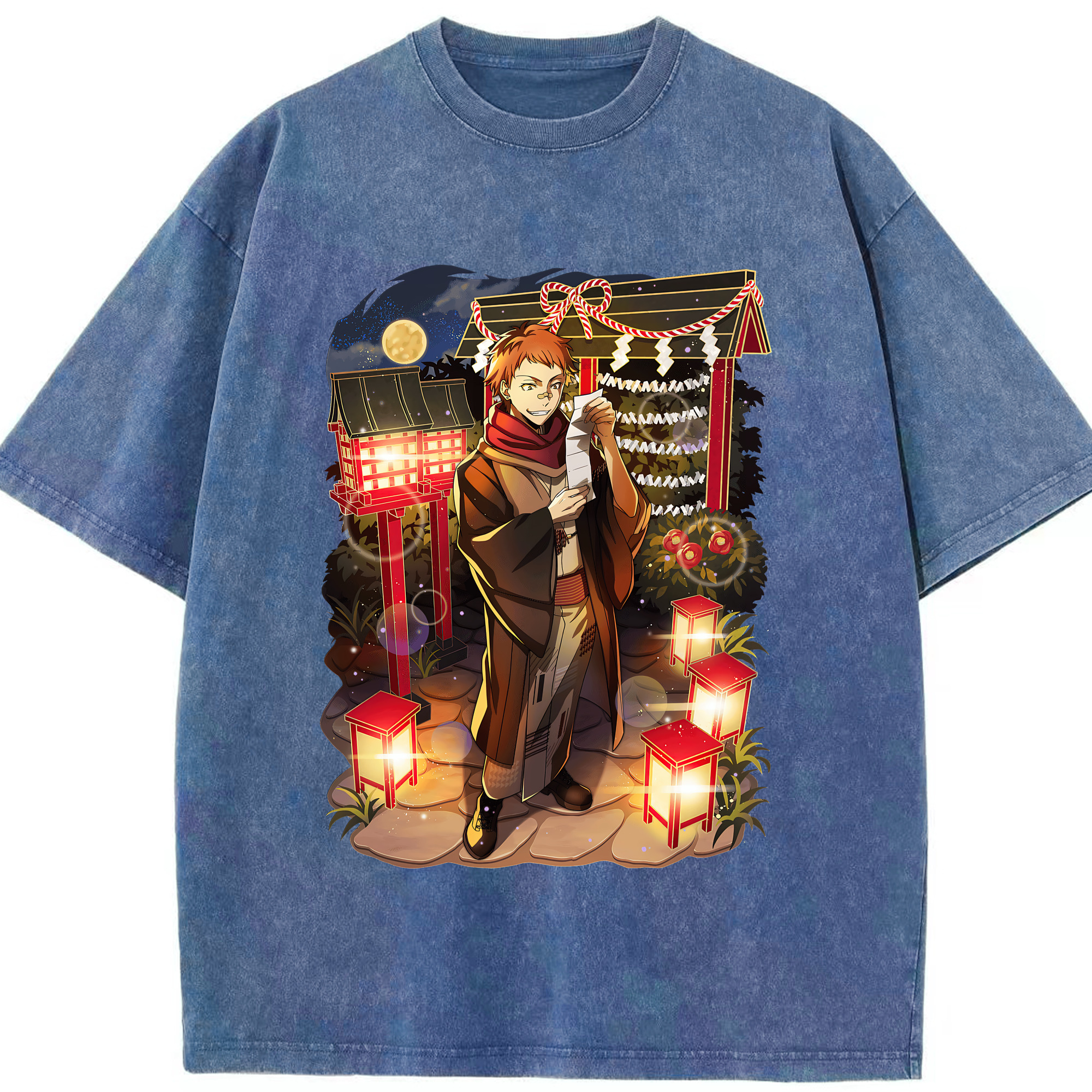 （画像用） 文豪ストレイドッグス Bungo Stray Dogs 綿100% ヴィンテージ風 半袖Tシャツ（フロントプリント）