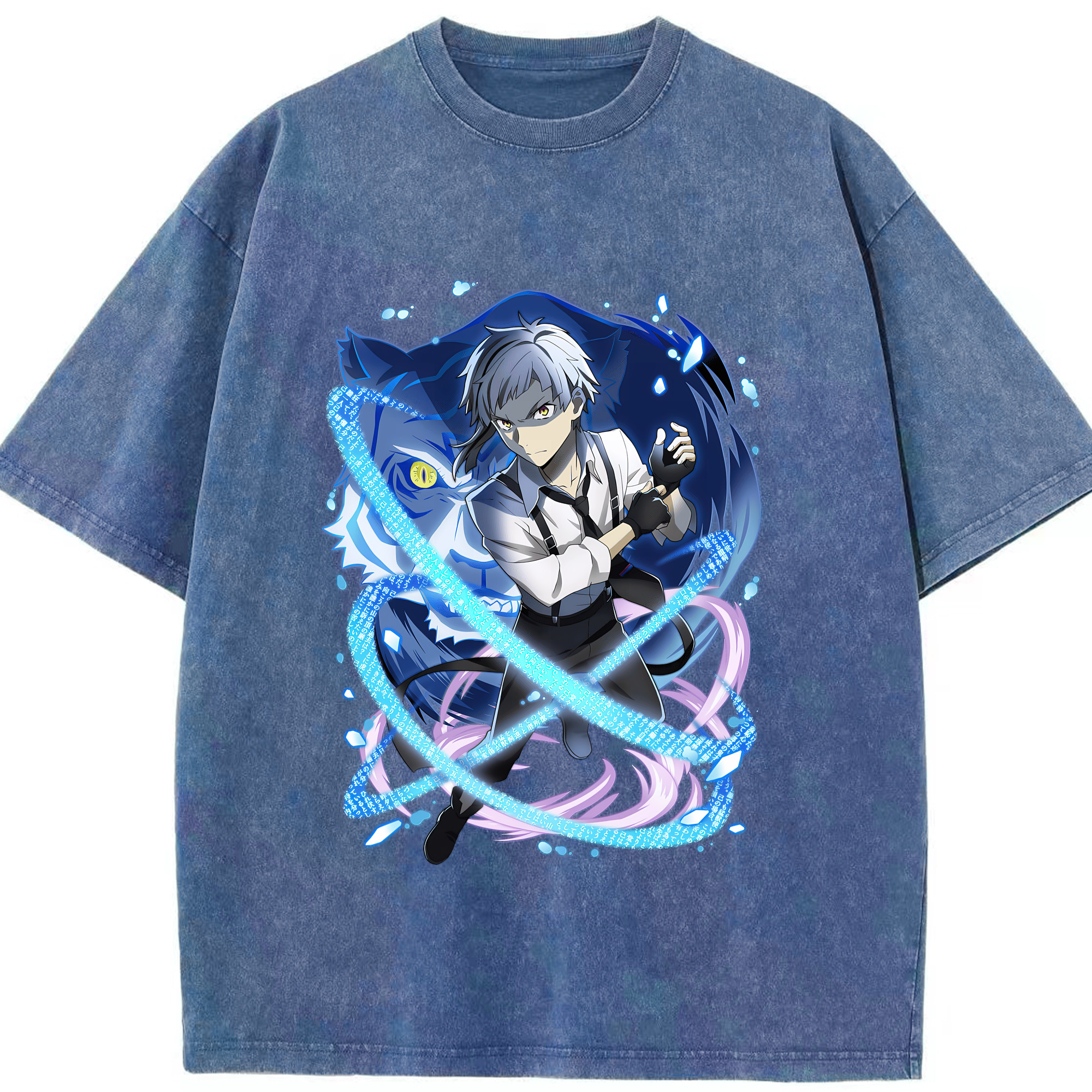 （画像用） 文豪ストレイドッグス Bungo Stray Dogs 綿100% ヴィンテージ風 半袖Tシャツ（フロントプリント）