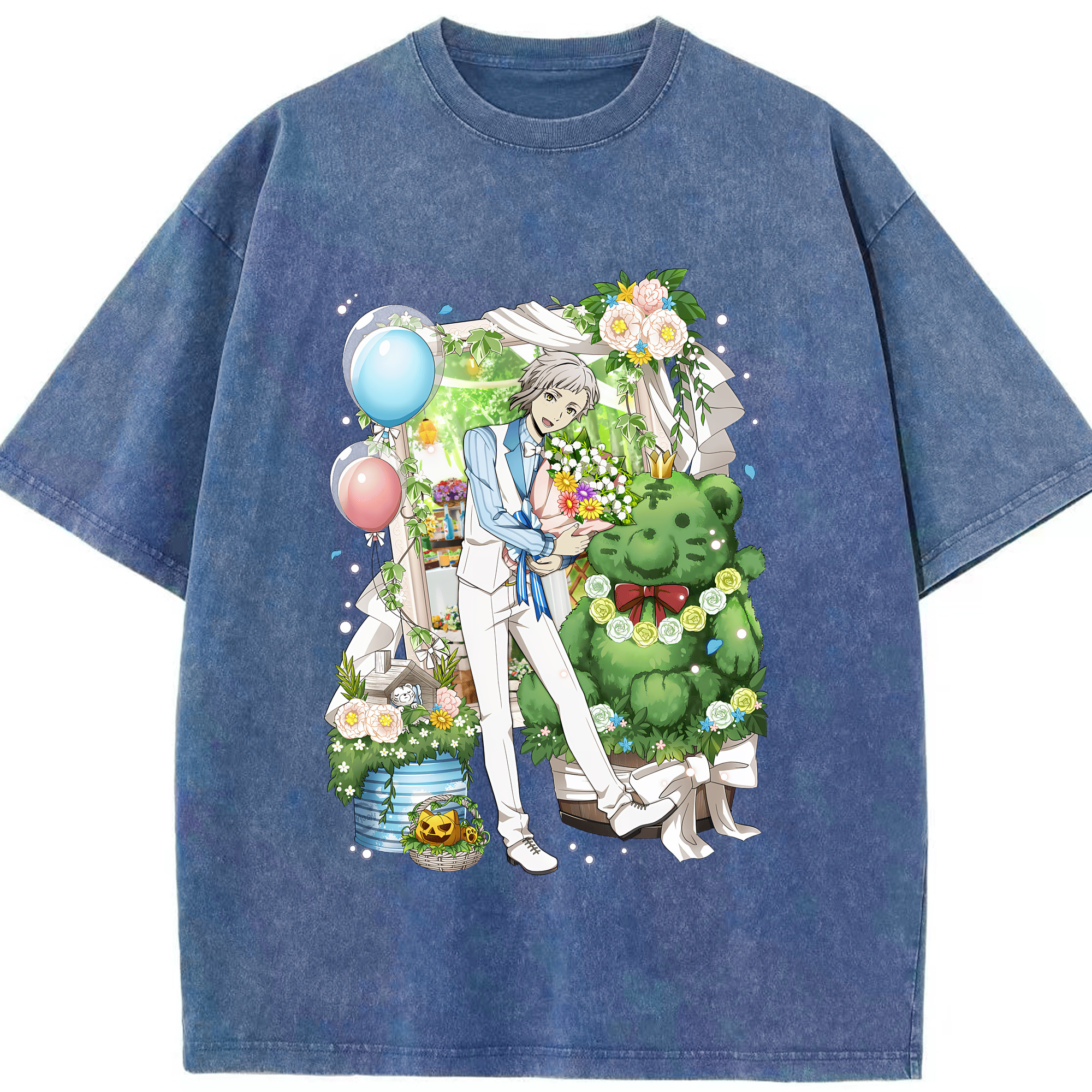 （画像用） 文豪ストレイドッグス Bungo Stray Dogs 綿100% ヴィンテージ風 半袖Tシャツ（フロントプリント）
