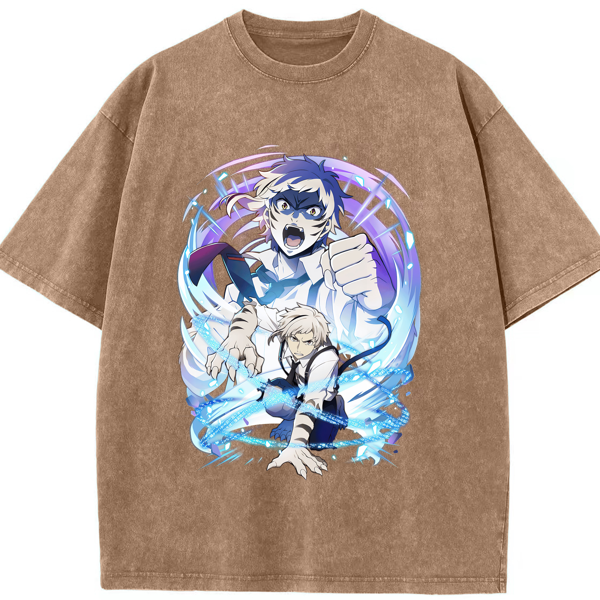 （画像用） 文豪ストレイドッグス Bungo Stray Dogs 綿100% ヴィンテージ風 半袖Tシャツ（フロントプリント）