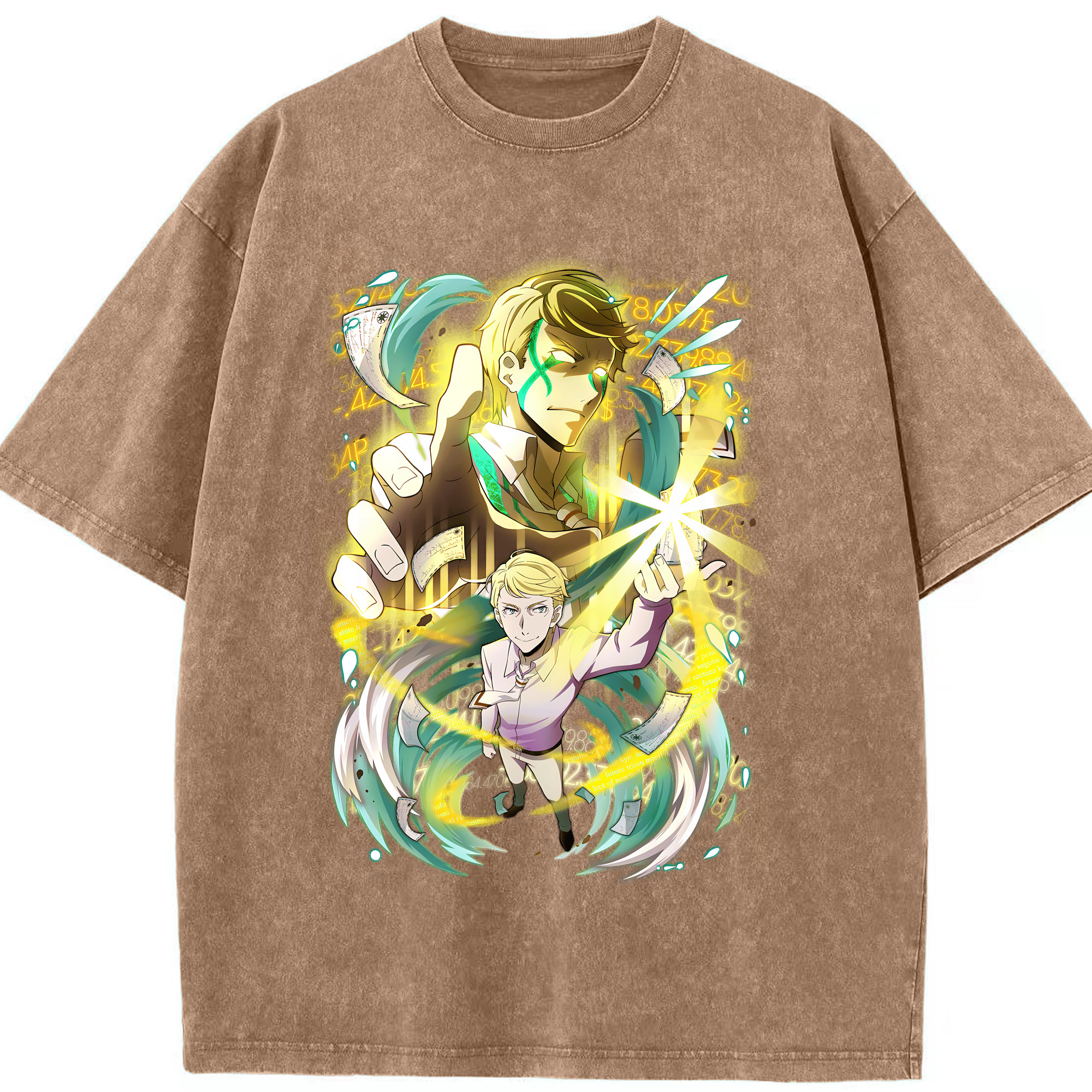 （画像用） 文豪ストレイドッグス Bungo Stray Dogs 綿100% ヴィンテージ風 半袖Tシャツ（フロントプリント）