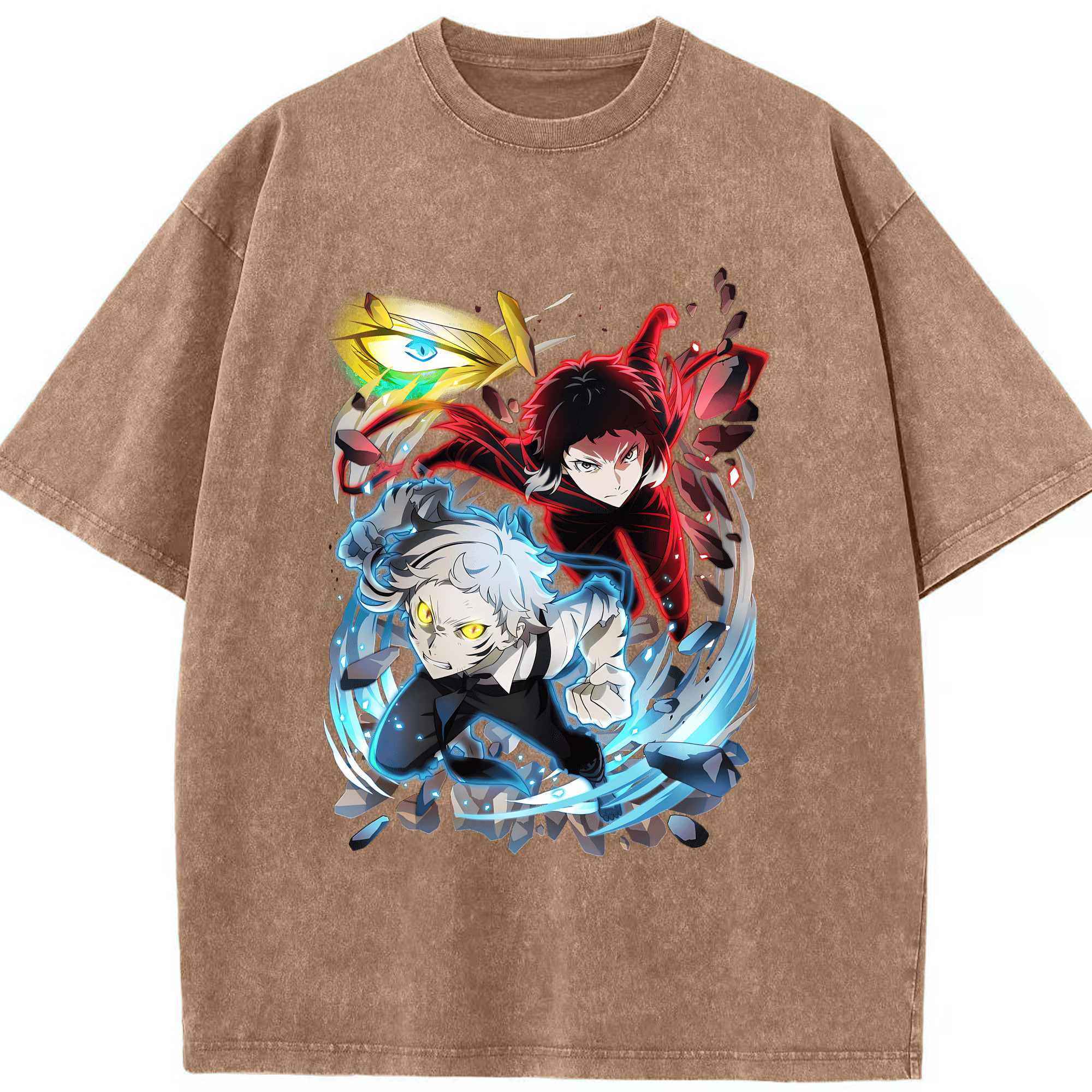 （画像用） 文豪ストレイドッグス Bungo Stray Dogs 綿100% ヴィンテージ風 半袖Tシャツ（フロントプリント）