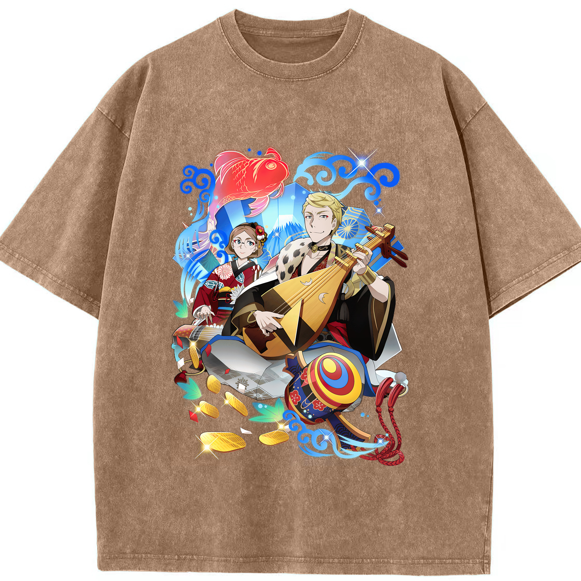 （画像用） 文豪ストレイドッグス Bungo Stray Dogs 綿100% ヴィンテージ風 半袖Tシャツ（フロントプリント）