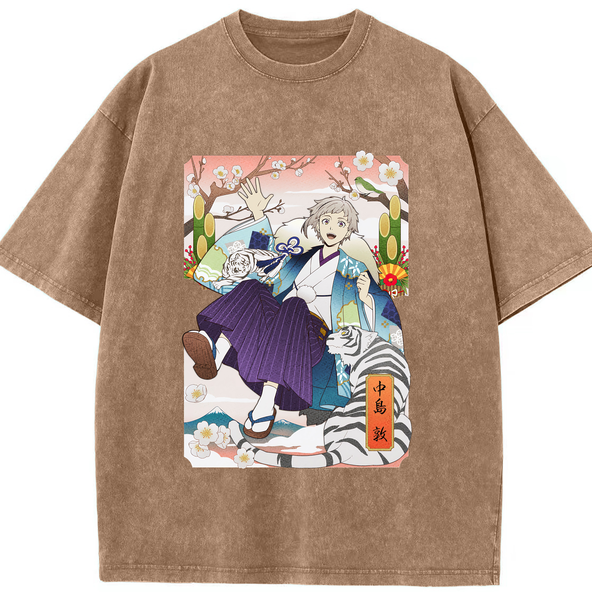 （画像用） 文豪ストレイドッグス Bungo Stray Dogs 綿100% ヴィンテージ風 半袖Tシャツ（フロントプリント）