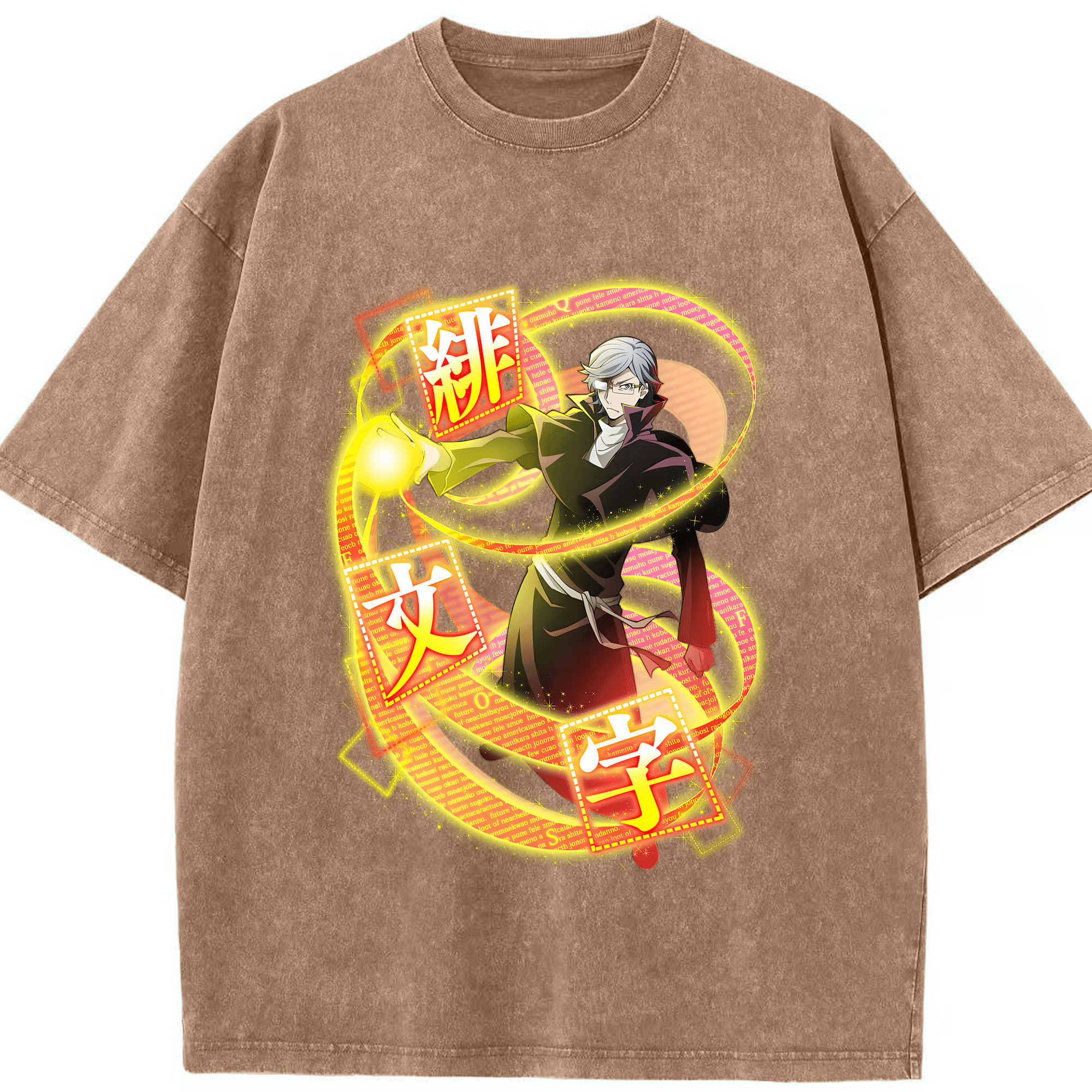 （画像用） 文豪ストレイドッグス Bungo Stray Dogs 綿100% ヴィンテージ風 半袖Tシャツ（フロントプリント）