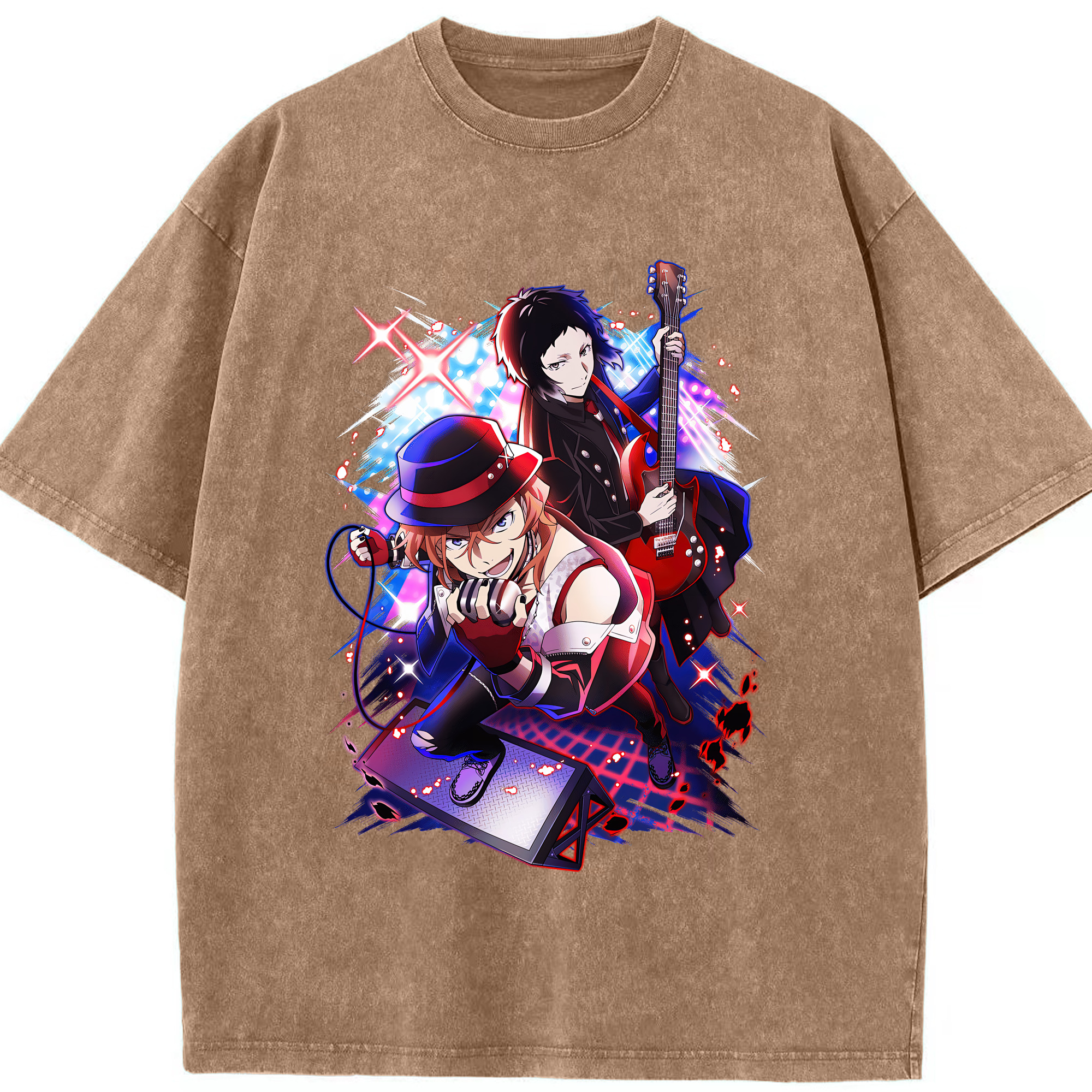 （画像用） 文豪ストレイドッグス Bungo Stray Dogs 綿100% ヴィンテージ風 半袖Tシャツ（フロントプリント）