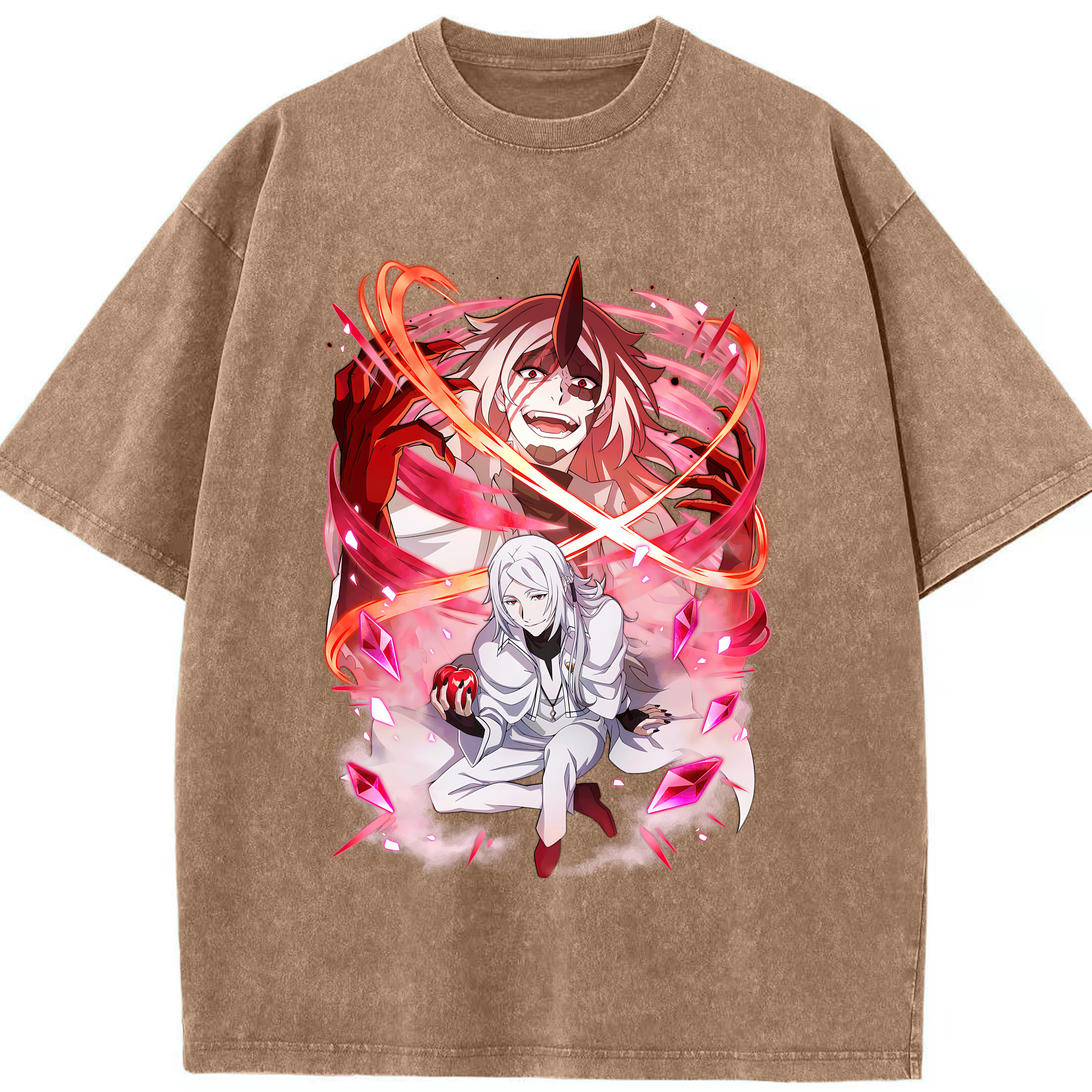 （画像用） 文豪ストレイドッグス Bungo Stray Dogs 綿100% ヴィンテージ風 半袖Tシャツ（フロントプリント）