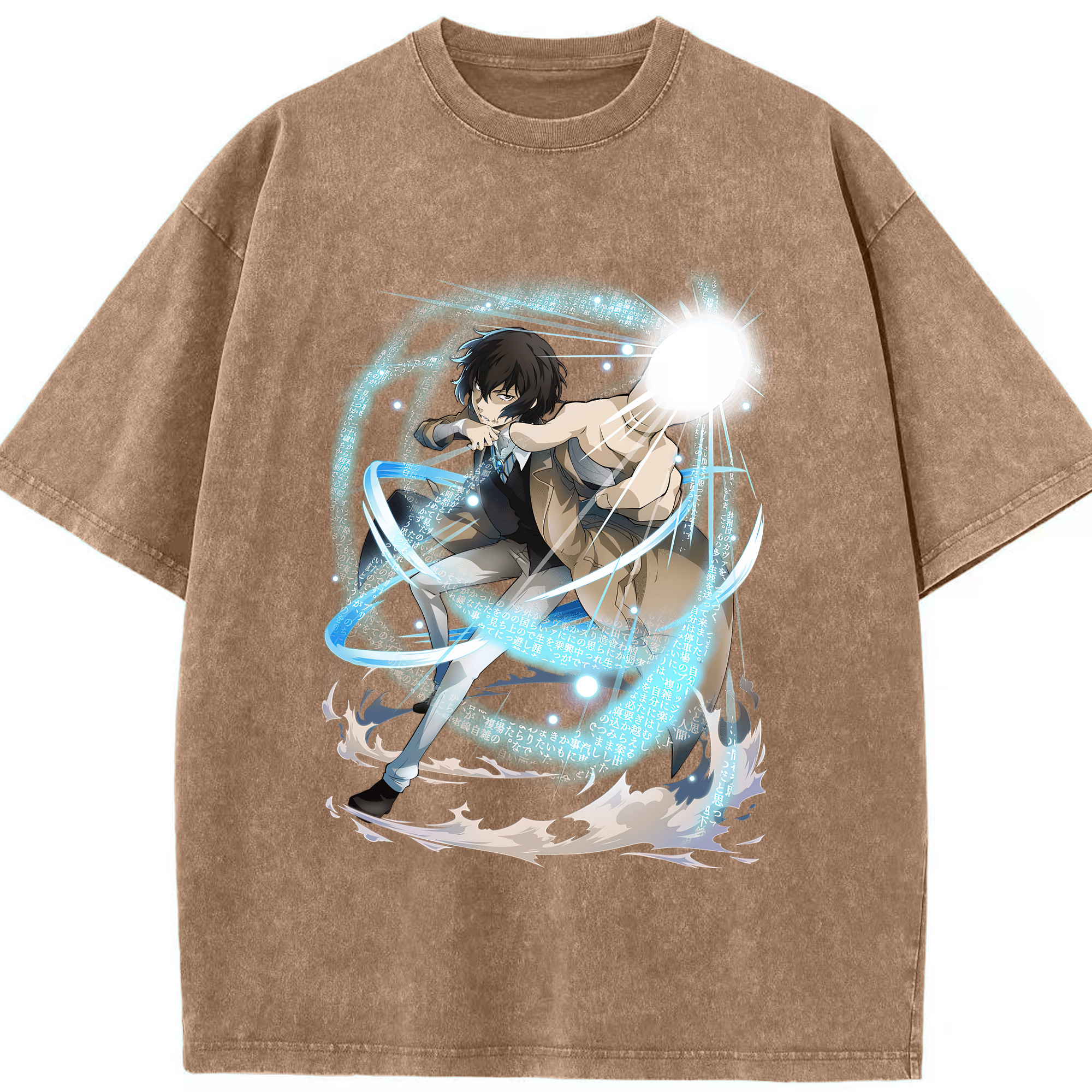 （画像用） 文豪ストレイドッグス Bungo Stray Dogs 綿100% ヴィンテージ風 半袖Tシャツ（フロントプリント）
