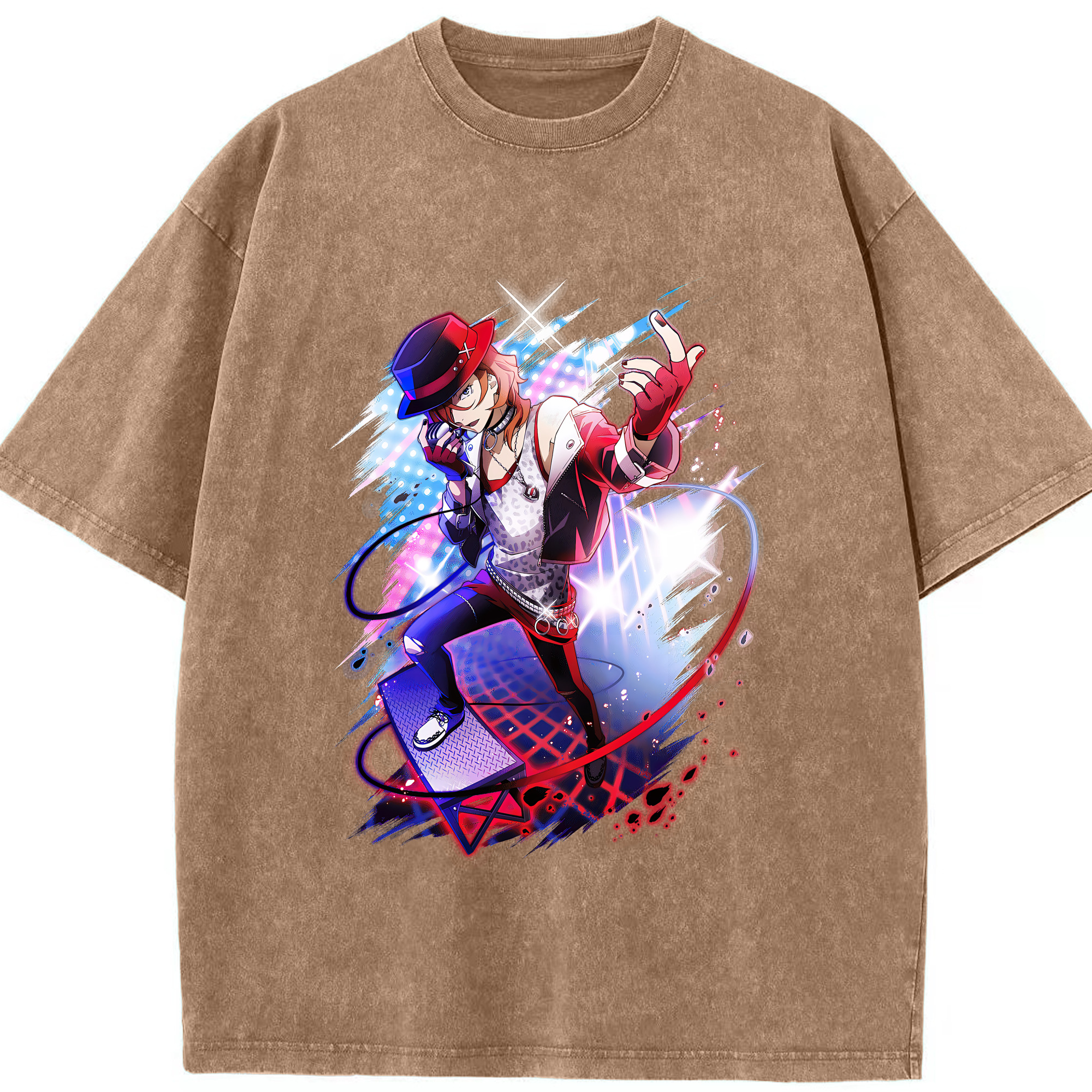 文豪ストレイドッグス Bungo Stray Dogs 綿100% ヴィンテージ風 半袖Tシャツ（フロントプリント）