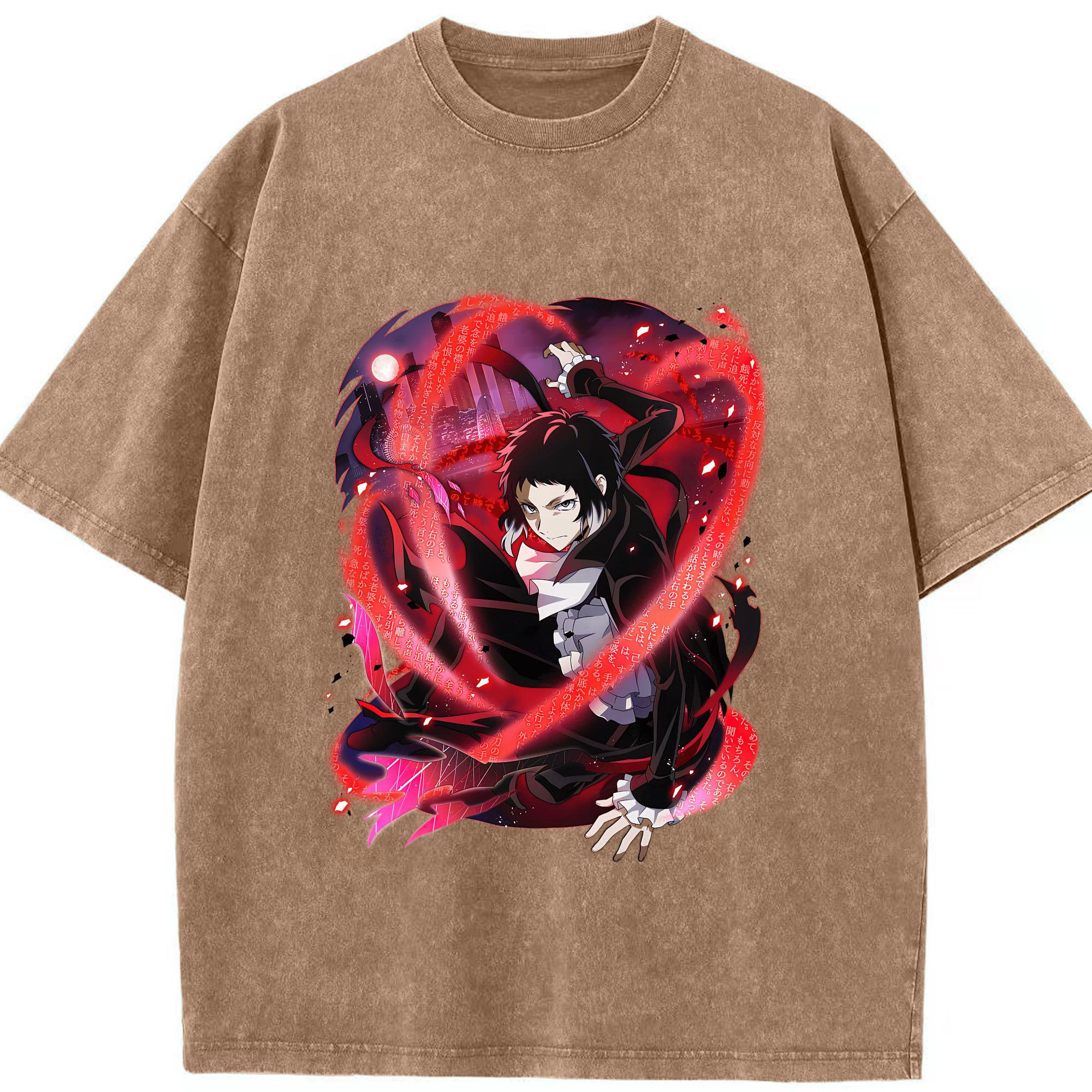 （画像用） 文豪ストレイドッグス Bungo Stray Dogs 綿100% ヴィンテージ風 半袖Tシャツ（フロントプリント）