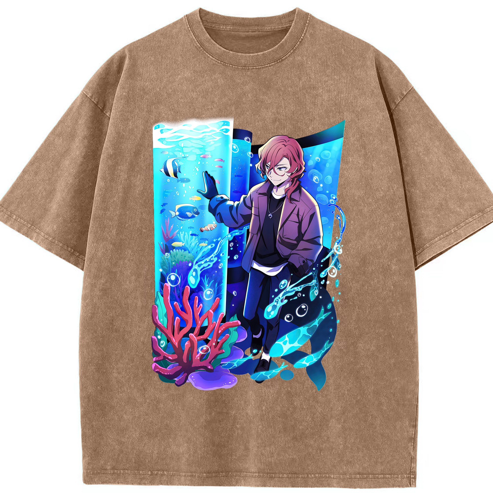 （画像用） 文豪ストレイドッグス Bungo Stray Dogs 綿100% ヴィンテージ風 半袖Tシャツ（フロントプリント）