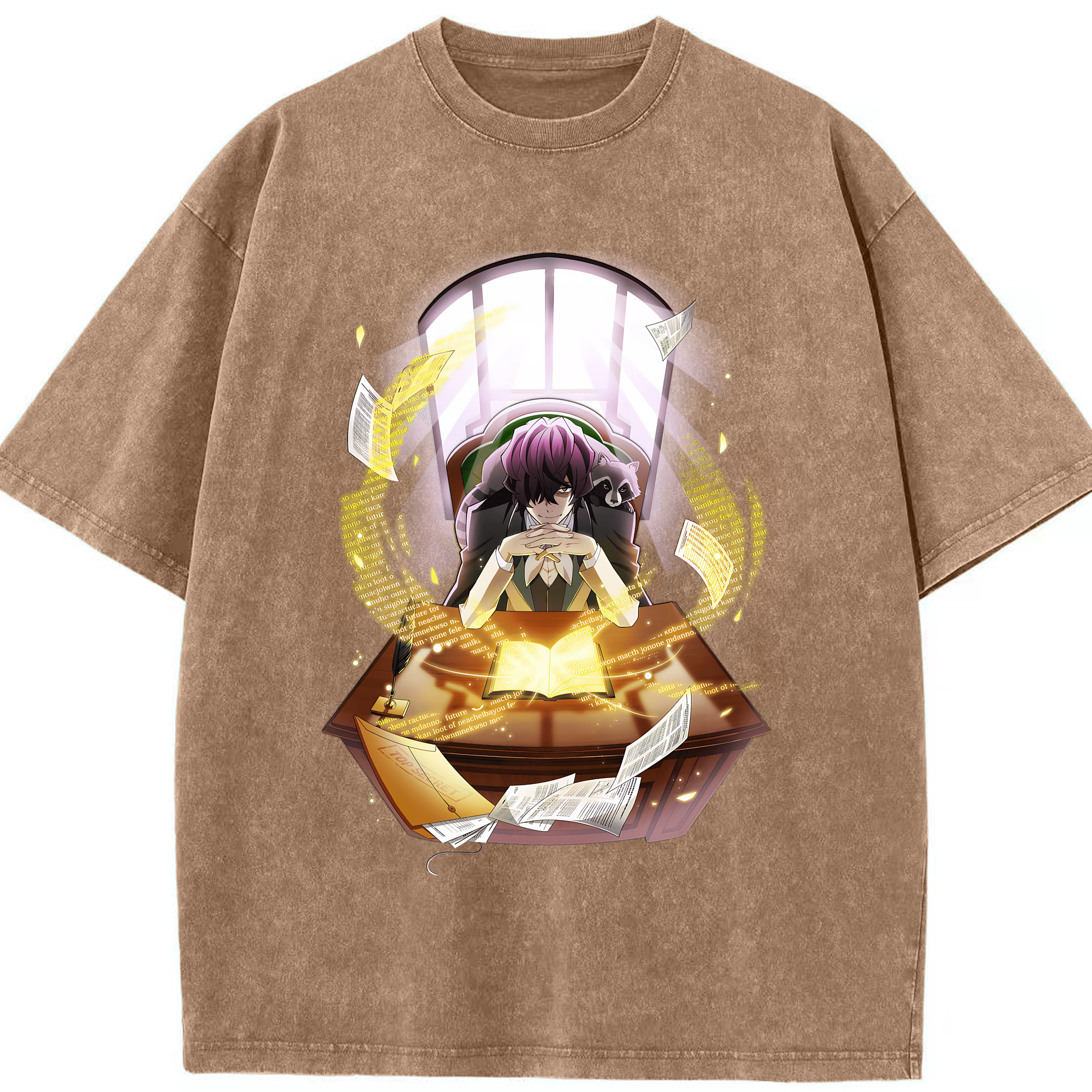 （画像用） 文豪ストレイドッグス Bungo Stray Dogs 綿100% ヴィンテージ風 半袖Tシャツ（フロントプリント）