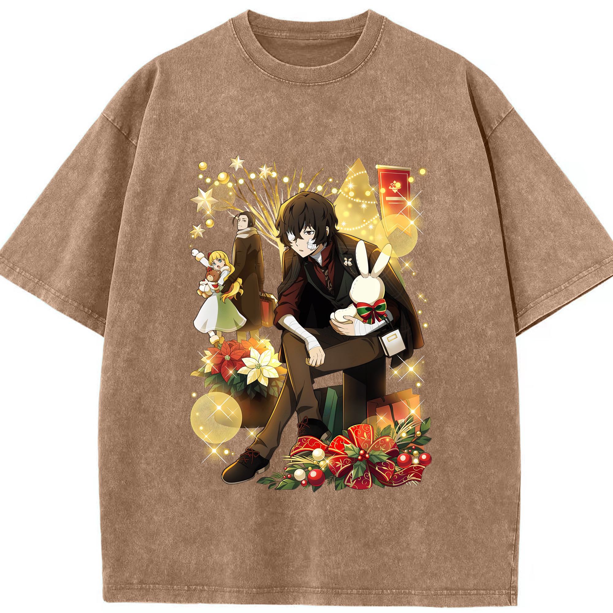 （画像用） 文豪ストレイドッグス Bungo Stray Dogs 綿100% ヴィンテージ風 半袖Tシャツ（フロントプリント）