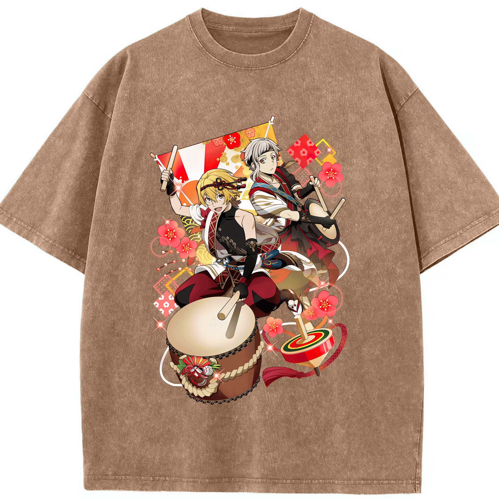 （画像用） 文豪ストレイドッグス Bungo Stray Dogs 綿100% ヴィンテージ風 半袖Tシャツ（フロントプリント）