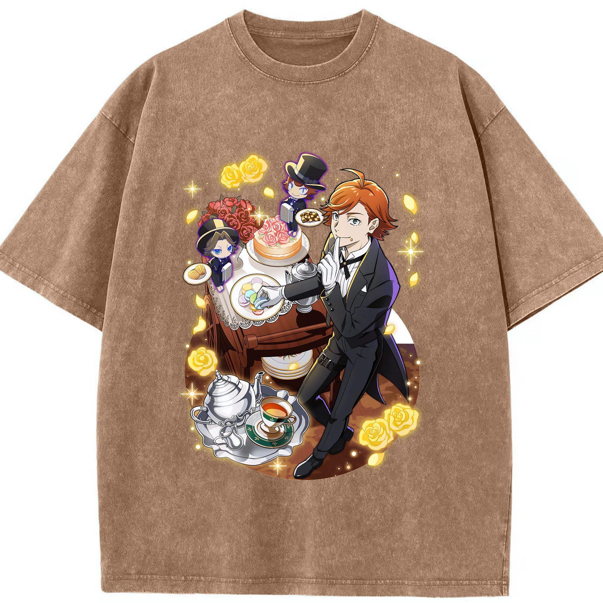 （画像用） 文豪ストレイドッグス Bungo Stray Dogs 綿100% ヴィンテージ風 半袖Tシャツ（フロントプリント）