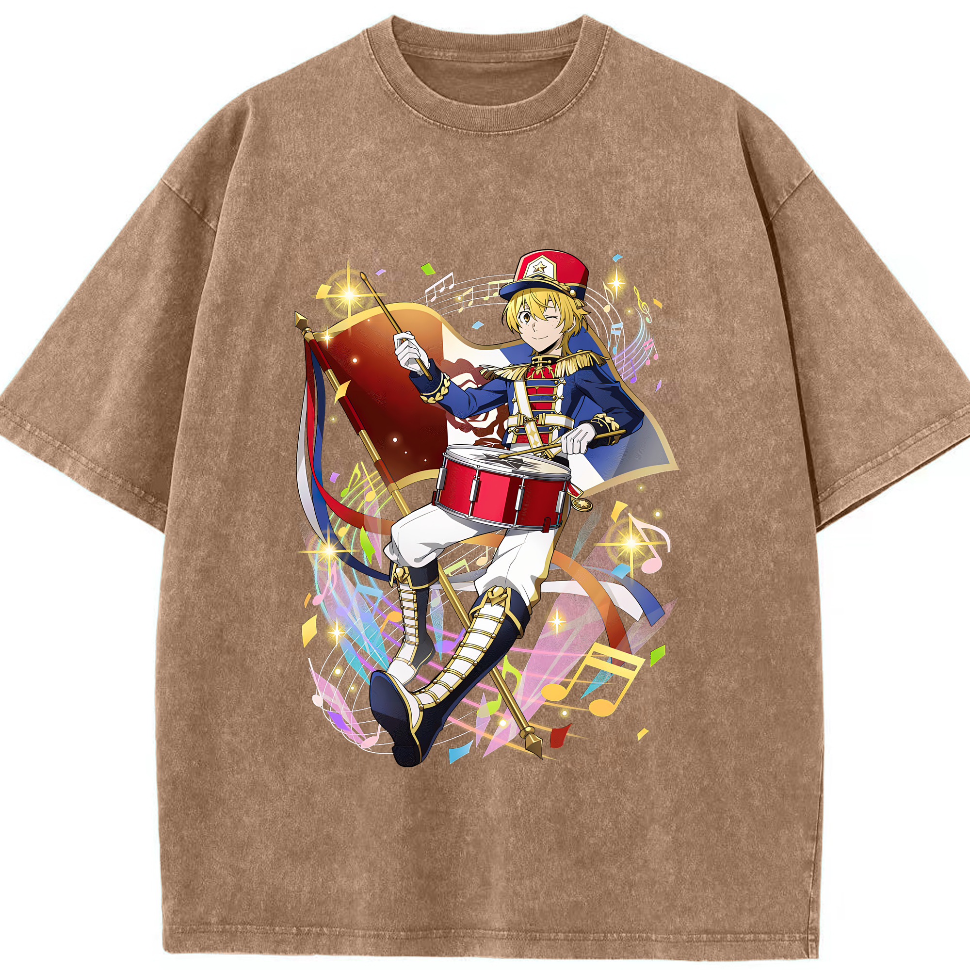 （画像用） 文豪ストレイドッグス Bungo Stray Dogs 綿100% ヴィンテージ風 半袖Tシャツ（フロントプリント）