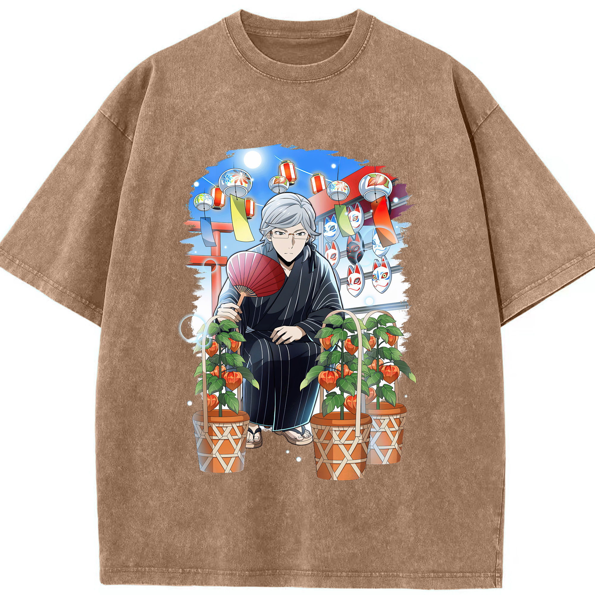 （画像用） 文豪ストレイドッグス Bungo Stray Dogs 綿100% ヴィンテージ風 半袖Tシャツ（フロントプリント）