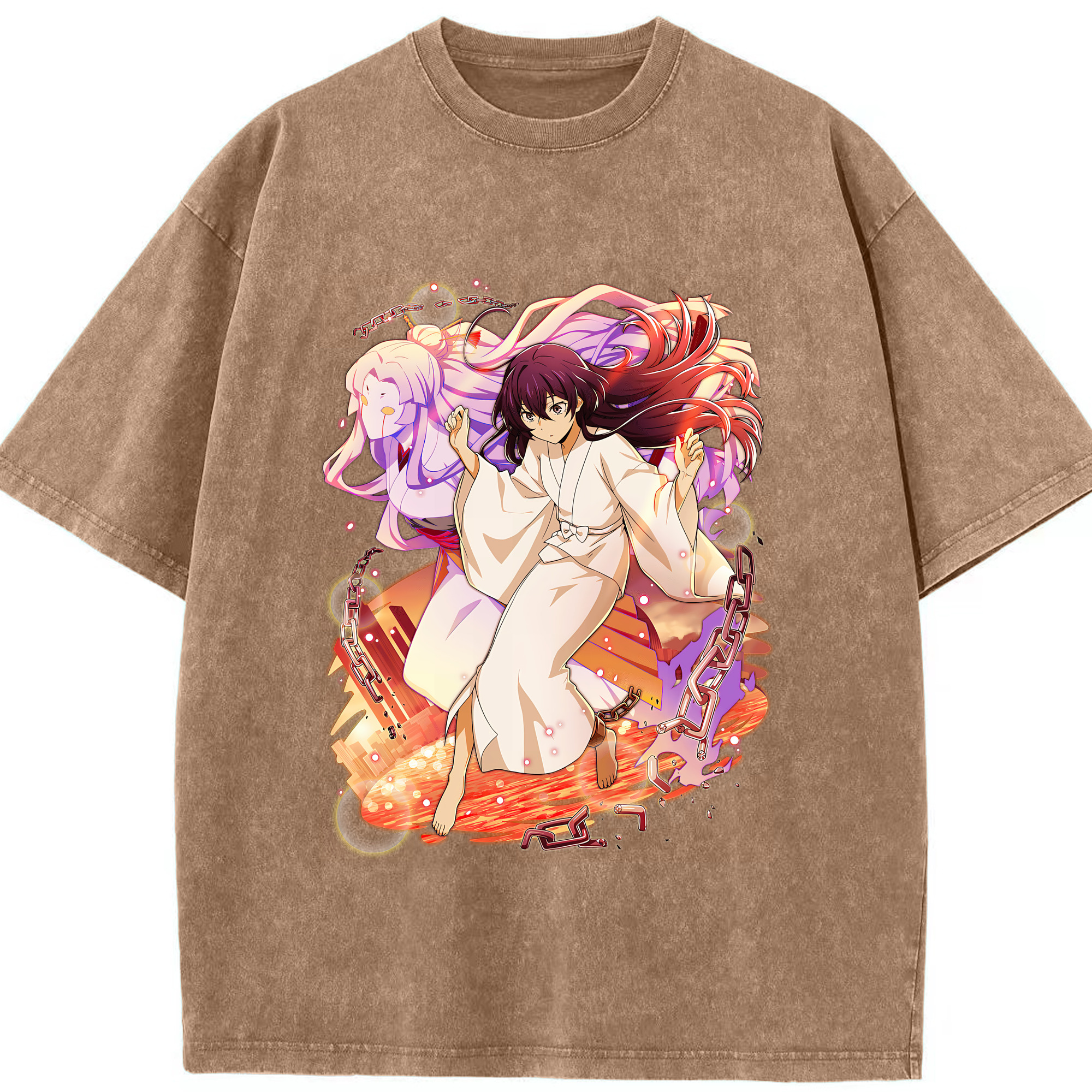 文豪ストレイドッグス Bungo Stray Dogs 綿100% ヴィンテージ風 半袖Tシャツ（フロントプリント）