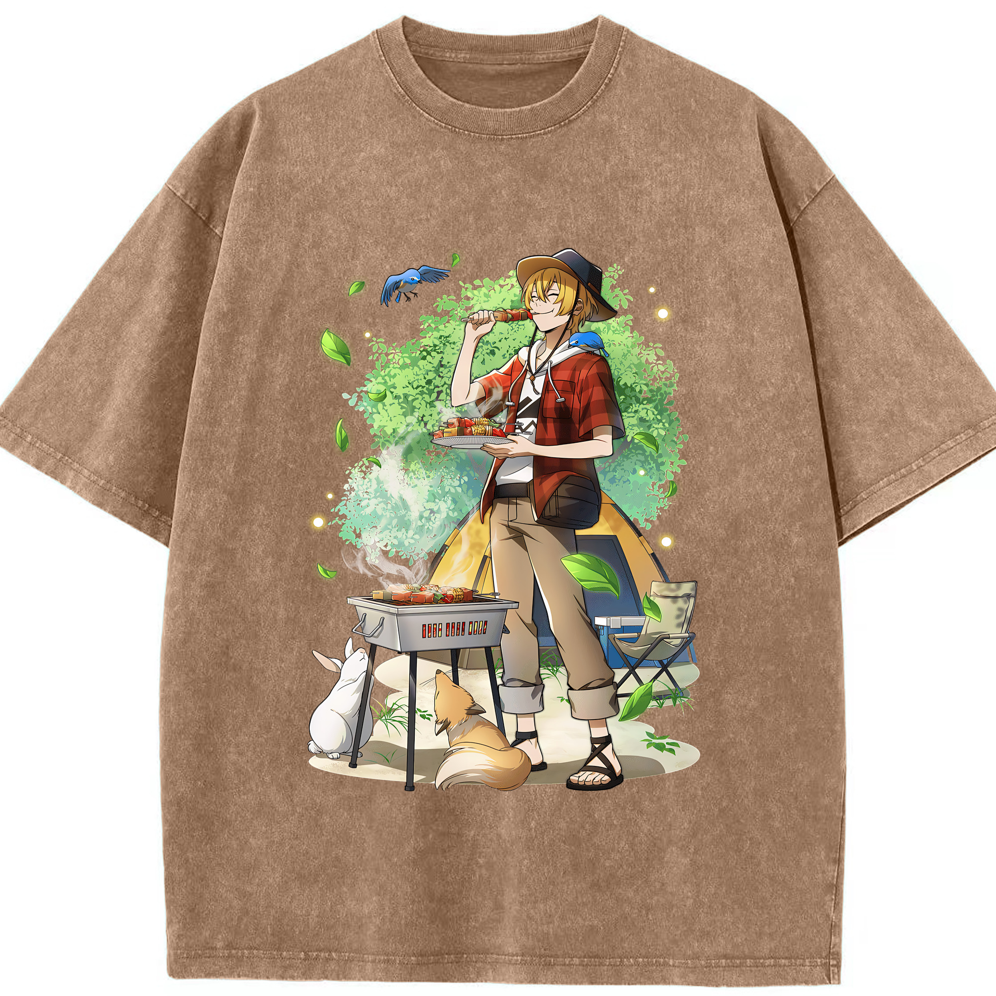 （画像用） 文豪ストレイドッグス Bungo Stray Dogs 綿100% ヴィンテージ風 半袖Tシャツ（フロントプリント）
