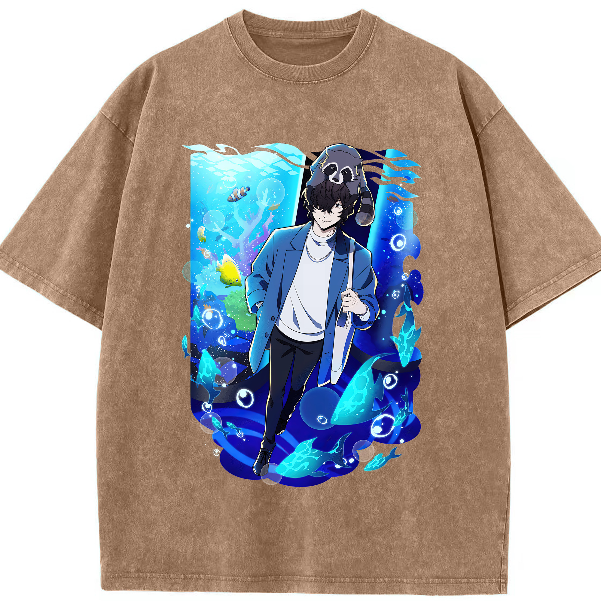 （画像用） 文豪ストレイドッグス Bungo Stray Dogs 綿100% ヴィンテージ風 半袖Tシャツ（フロントプリント）