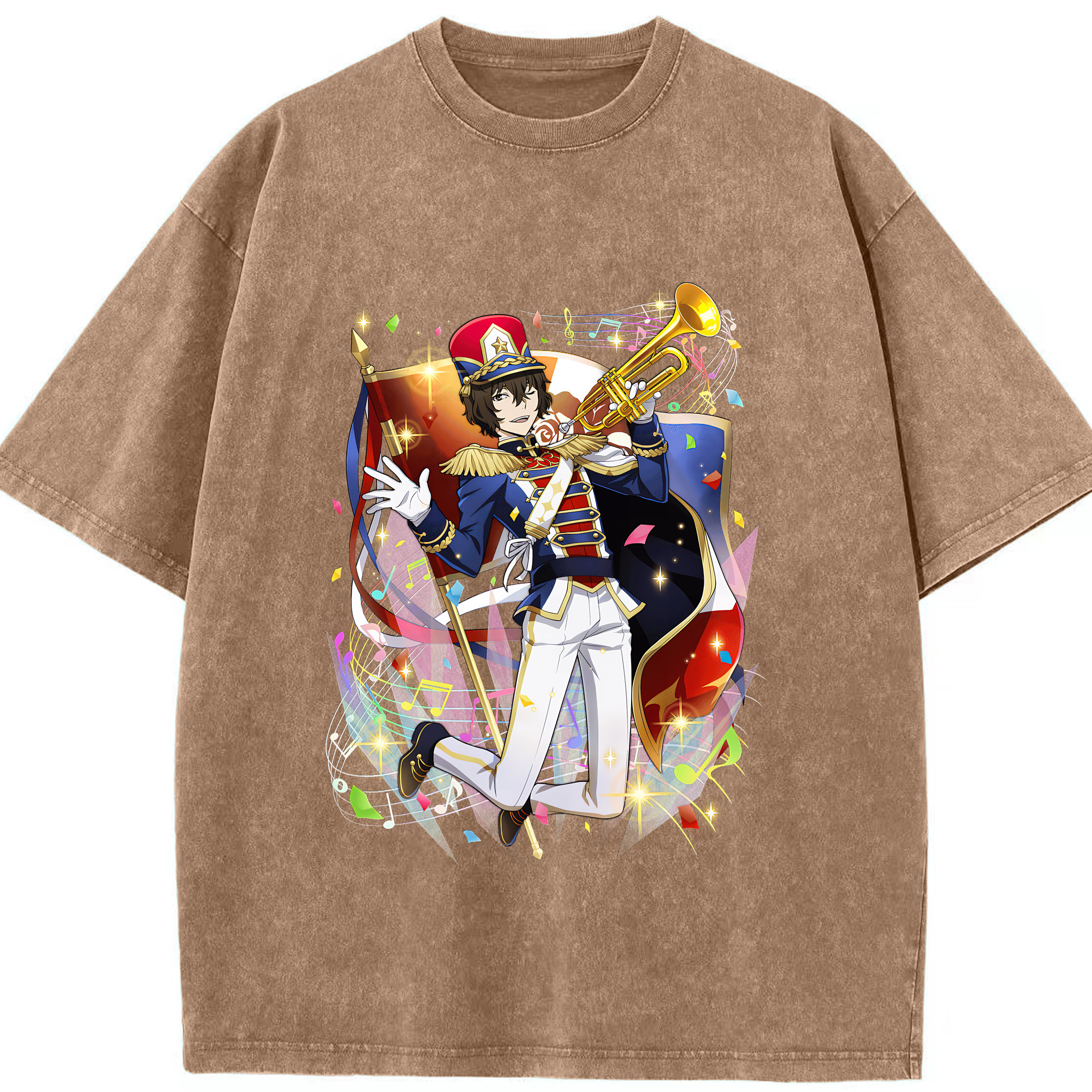 （画像用） 文豪ストレイドッグス Bungo Stray Dogs 綿100% ヴィンテージ風 半袖Tシャツ（フロントプリント）