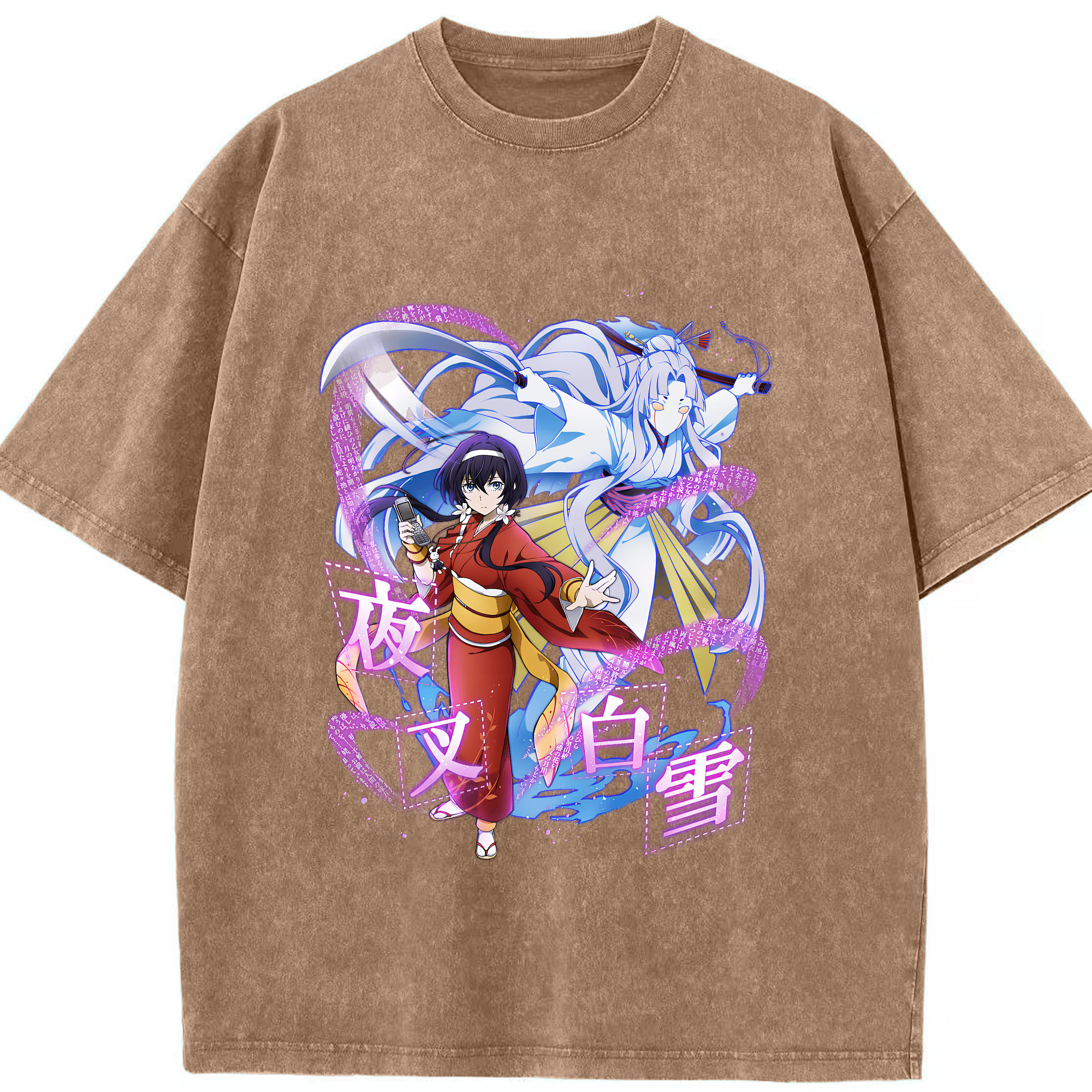 （画像用） 文豪ストレイドッグス Bungo Stray Dogs 綿100% ヴィンテージ風 半袖Tシャツ（フロントプリント）