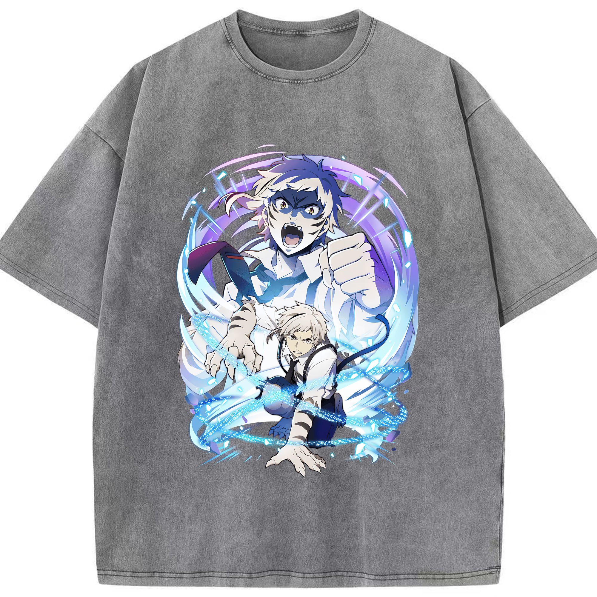 （画像用） 文豪ストレイドッグス Bungo Stray Dogs 綿100% ヴィンテージ風 半袖Tシャツ（フロントプリント）