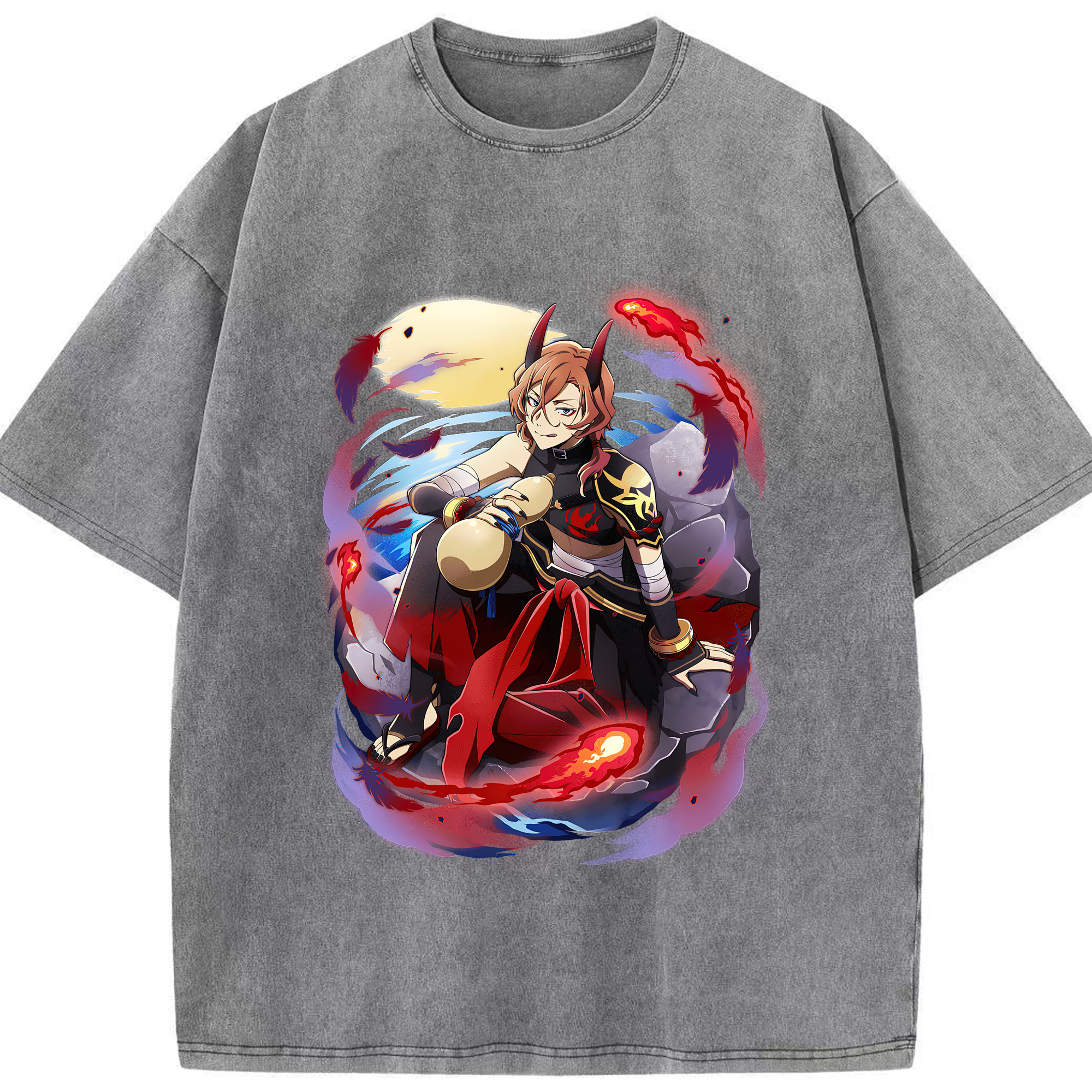 （画像用） 文豪ストレイドッグス Bungo Stray Dogs 綿100% ヴィンテージ風 半袖Tシャツ（フロントプリント）