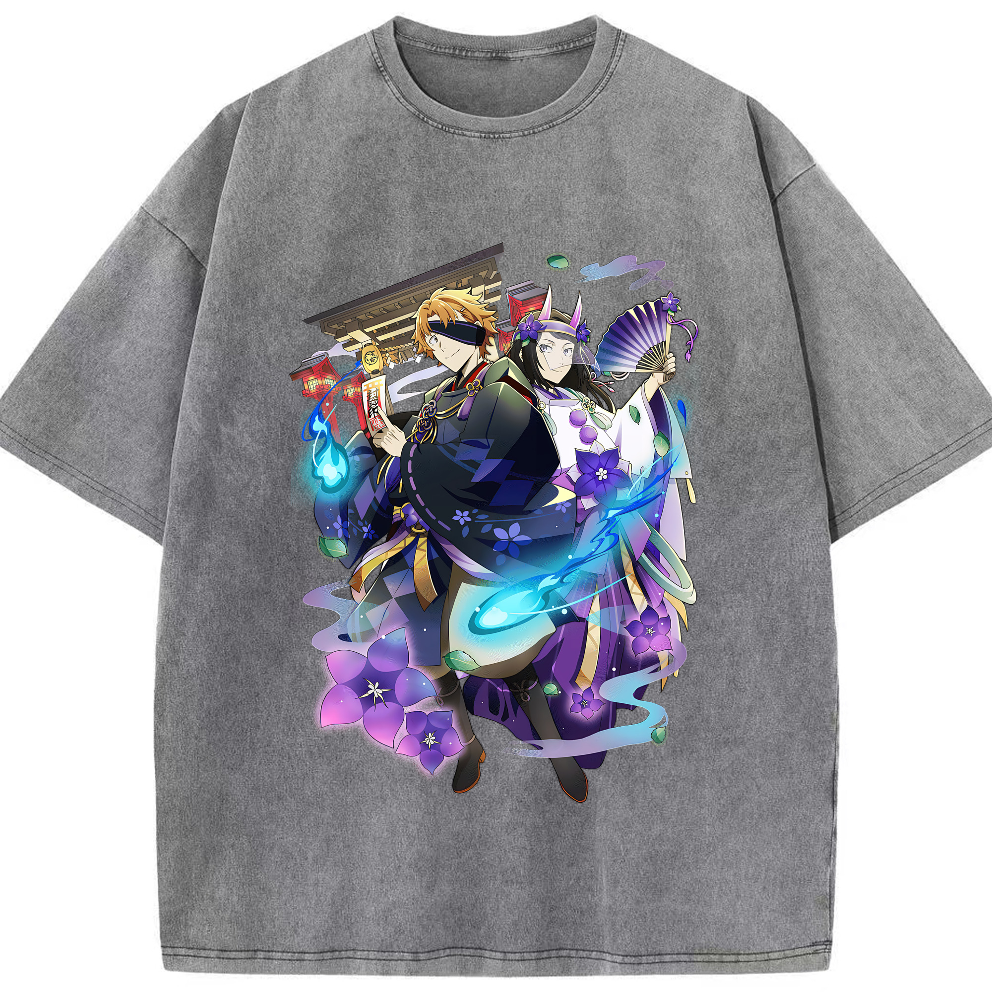 （画像用） 文豪ストレイドッグス Bungo Stray Dogs 綿100% ヴィンテージ風 半袖Tシャツ（フロントプリント）