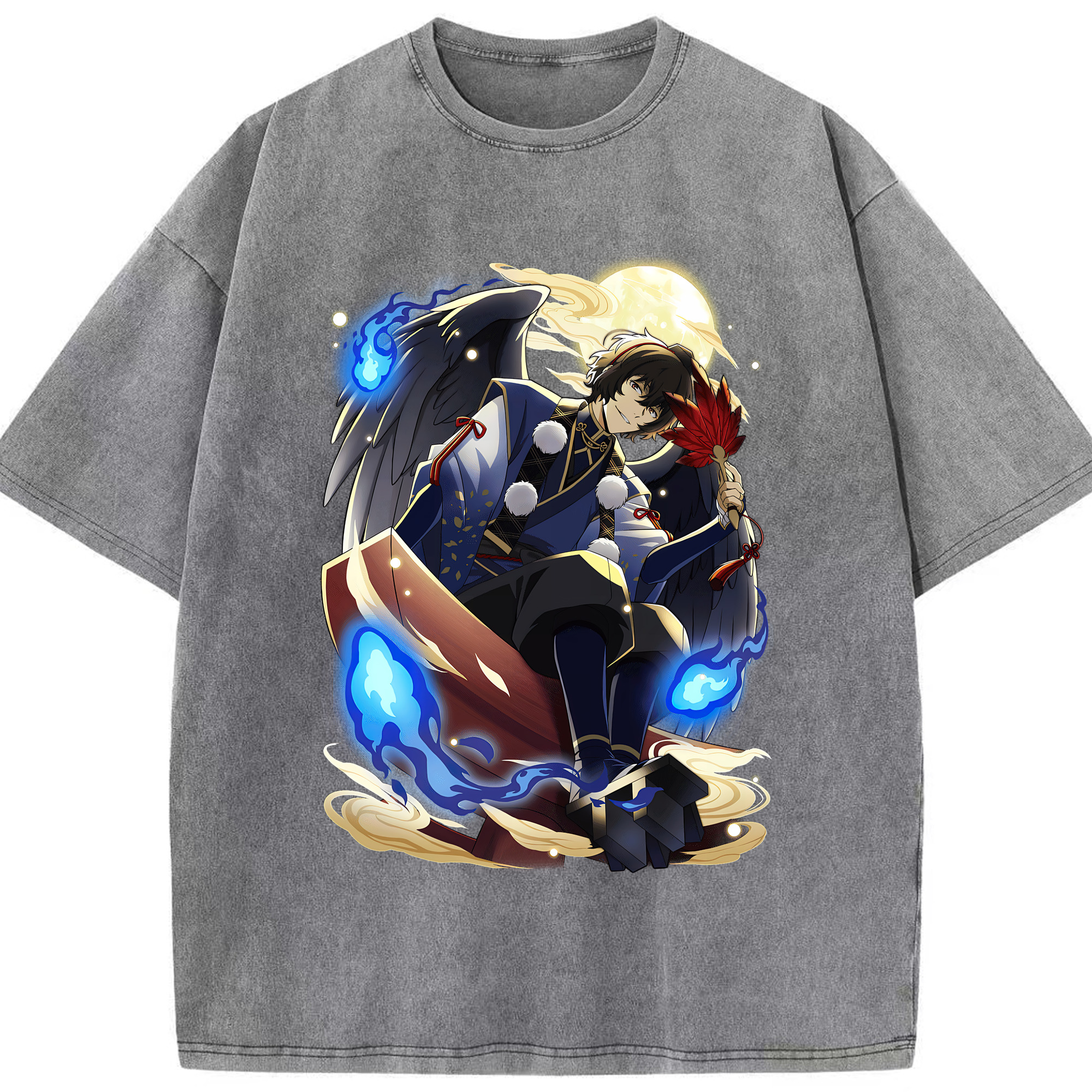（画像用） 文豪ストレイドッグス Bungo Stray Dogs 綿100% ヴィンテージ風 半袖Tシャツ（フロントプリント）