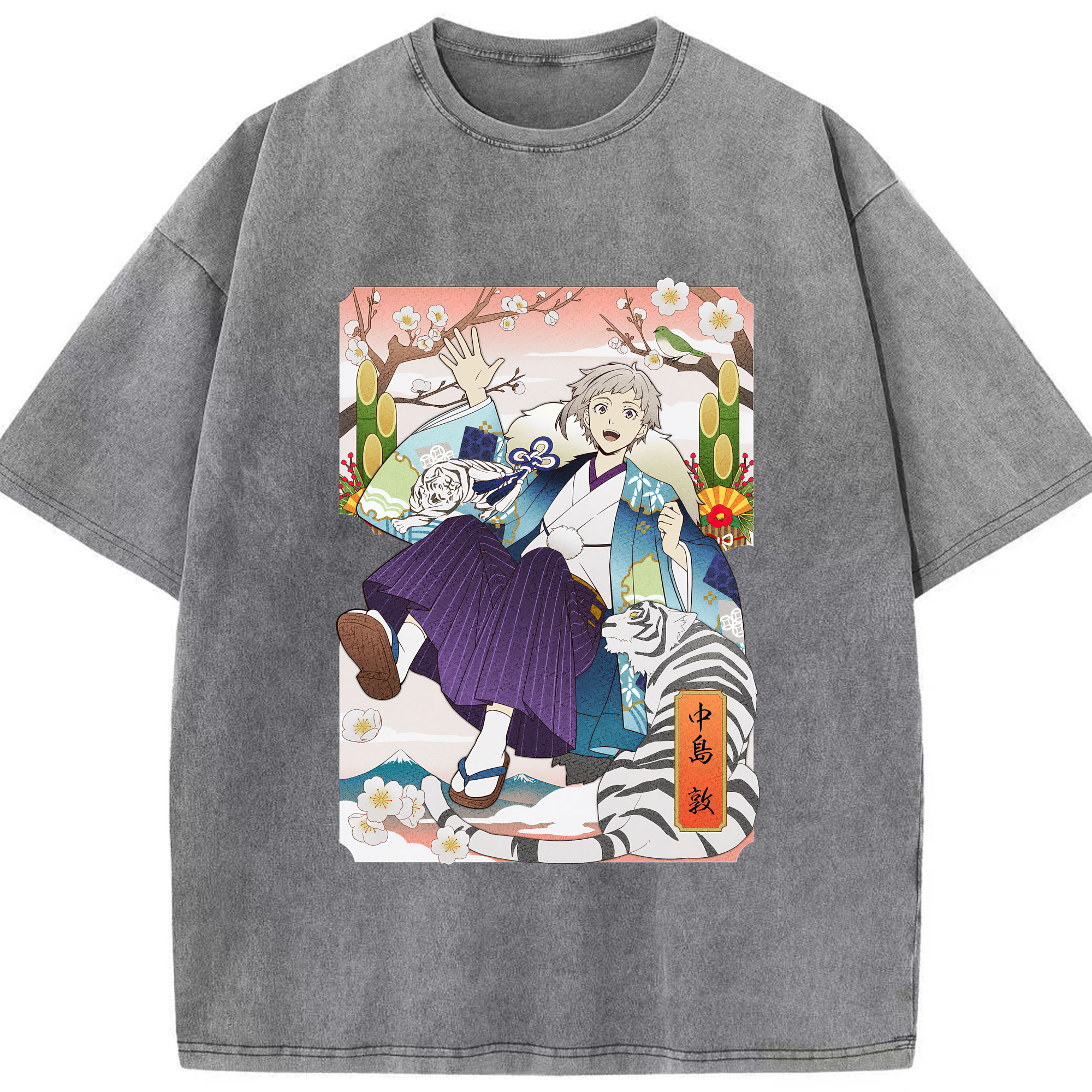 （画像用） 文豪ストレイドッグス Bungo Stray Dogs 綿100% ヴィンテージ風 半袖Tシャツ（フロントプリント）