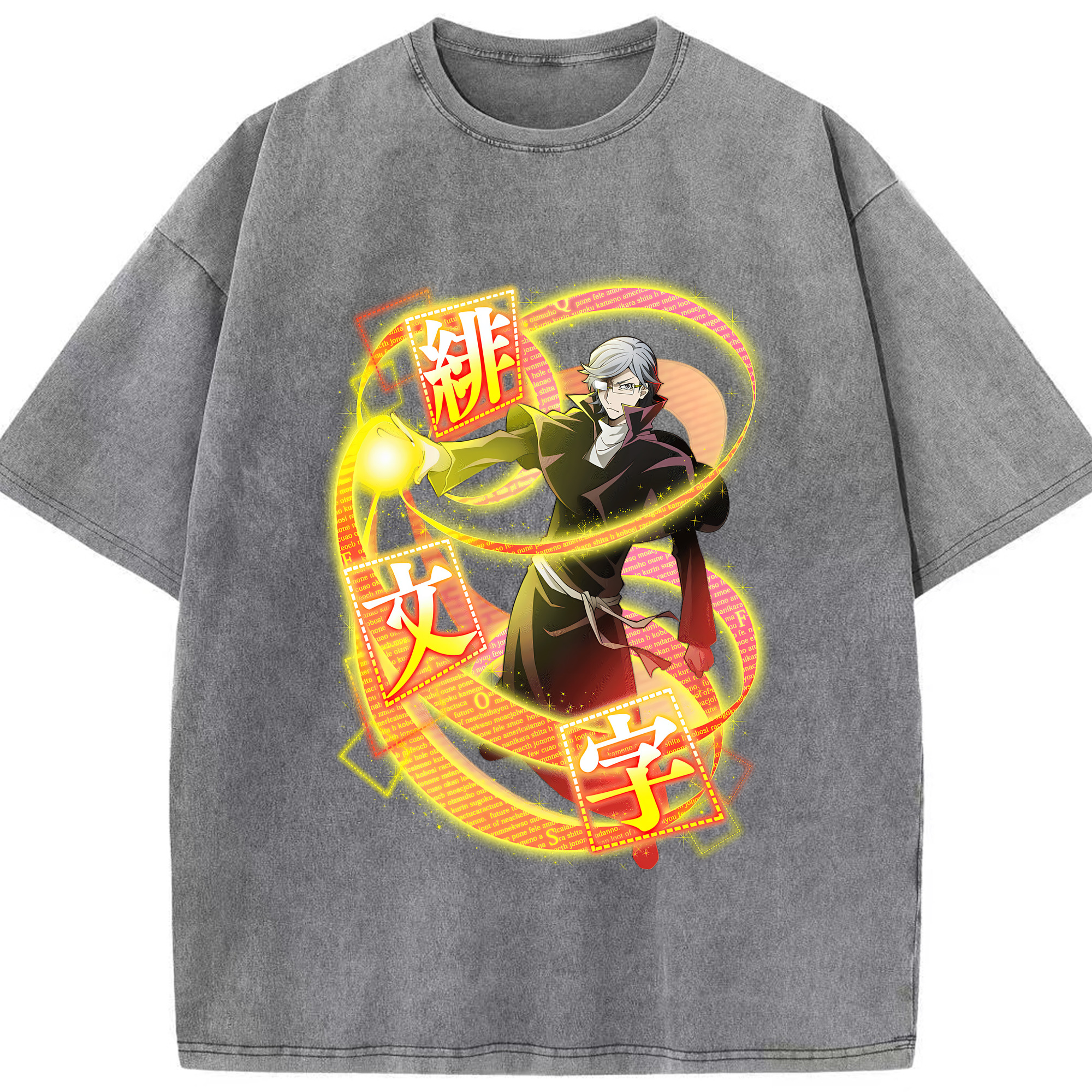 （画像用） 文豪ストレイドッグス Bungo Stray Dogs 綿100% ヴィンテージ風 半袖Tシャツ（フロントプリント）