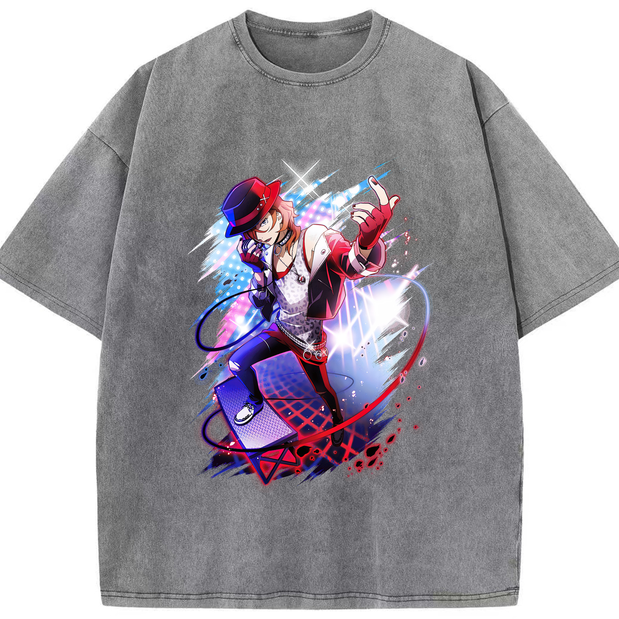 文豪ストレイドッグス Bungo Stray Dogs 綿100% ヴィンテージ風 半袖Tシャツ（フロントプリント）