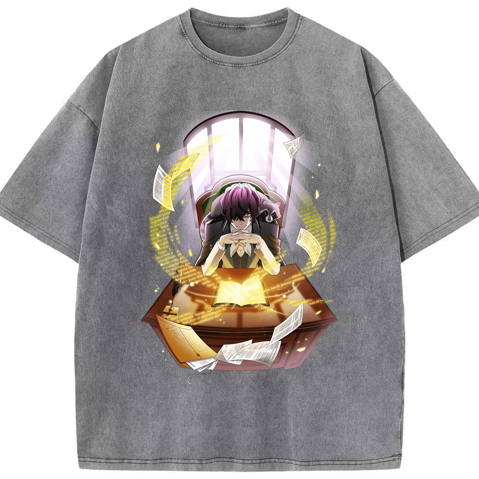（画像用） 文豪ストレイドッグス Bungo Stray Dogs 綿100% ヴィンテージ風 半袖Tシャツ（フロントプリント）