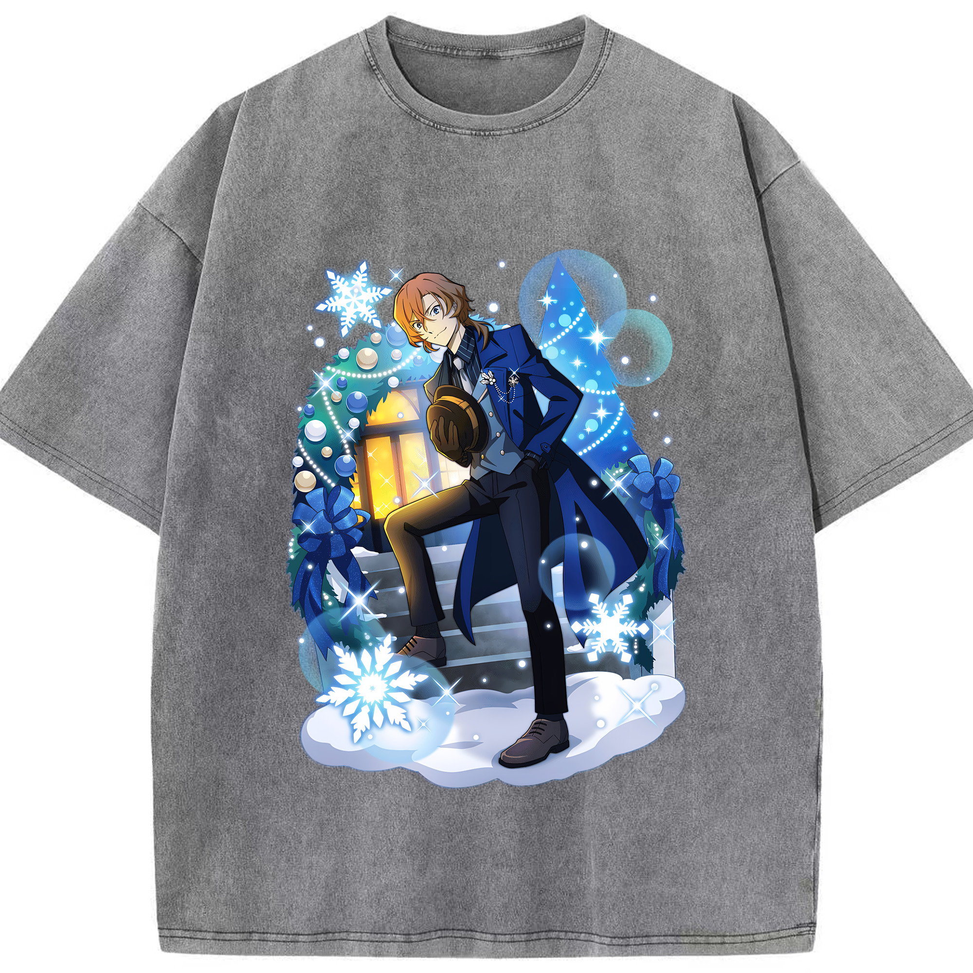 （画像用） 文豪ストレイドッグス Bungo Stray Dogs 綿100% ヴィンテージ風 半袖Tシャツ（フロントプリント）