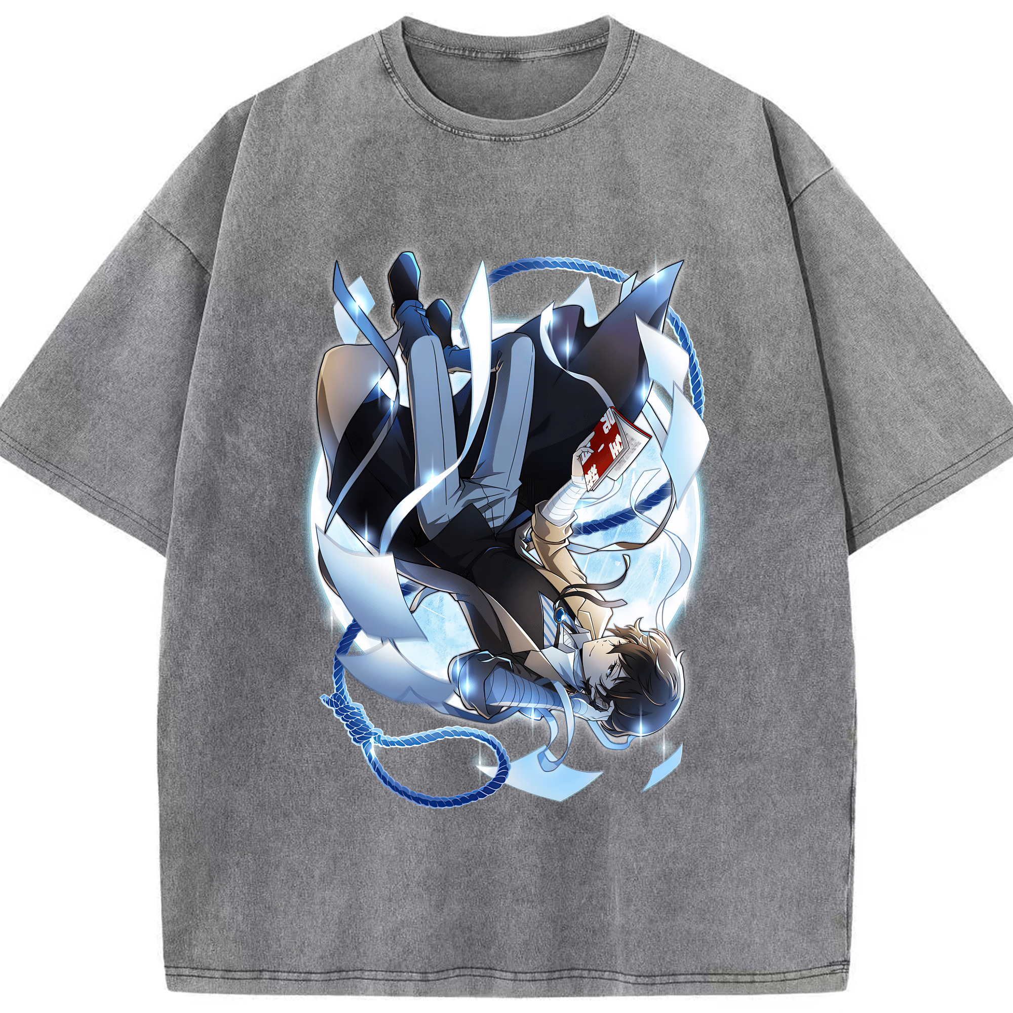 （画像用） 文豪ストレイドッグス Bungo Stray Dogs 綿100% ヴィンテージ風 半袖Tシャツ（フロントプリント）