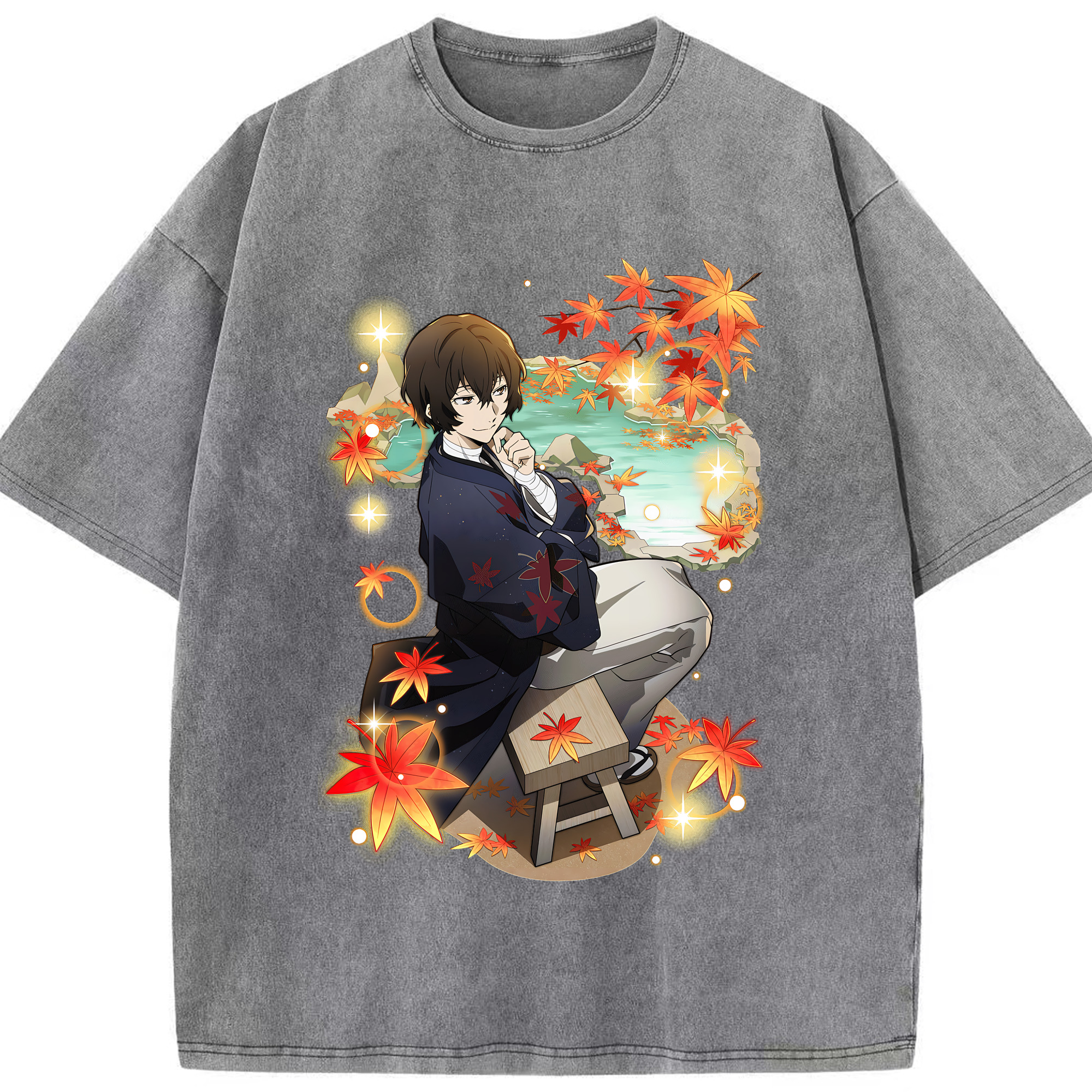 （画像用） 文豪ストレイドッグス Bungo Stray Dogs 綿100% ヴィンテージ風 半袖Tシャツ（フロントプリント）