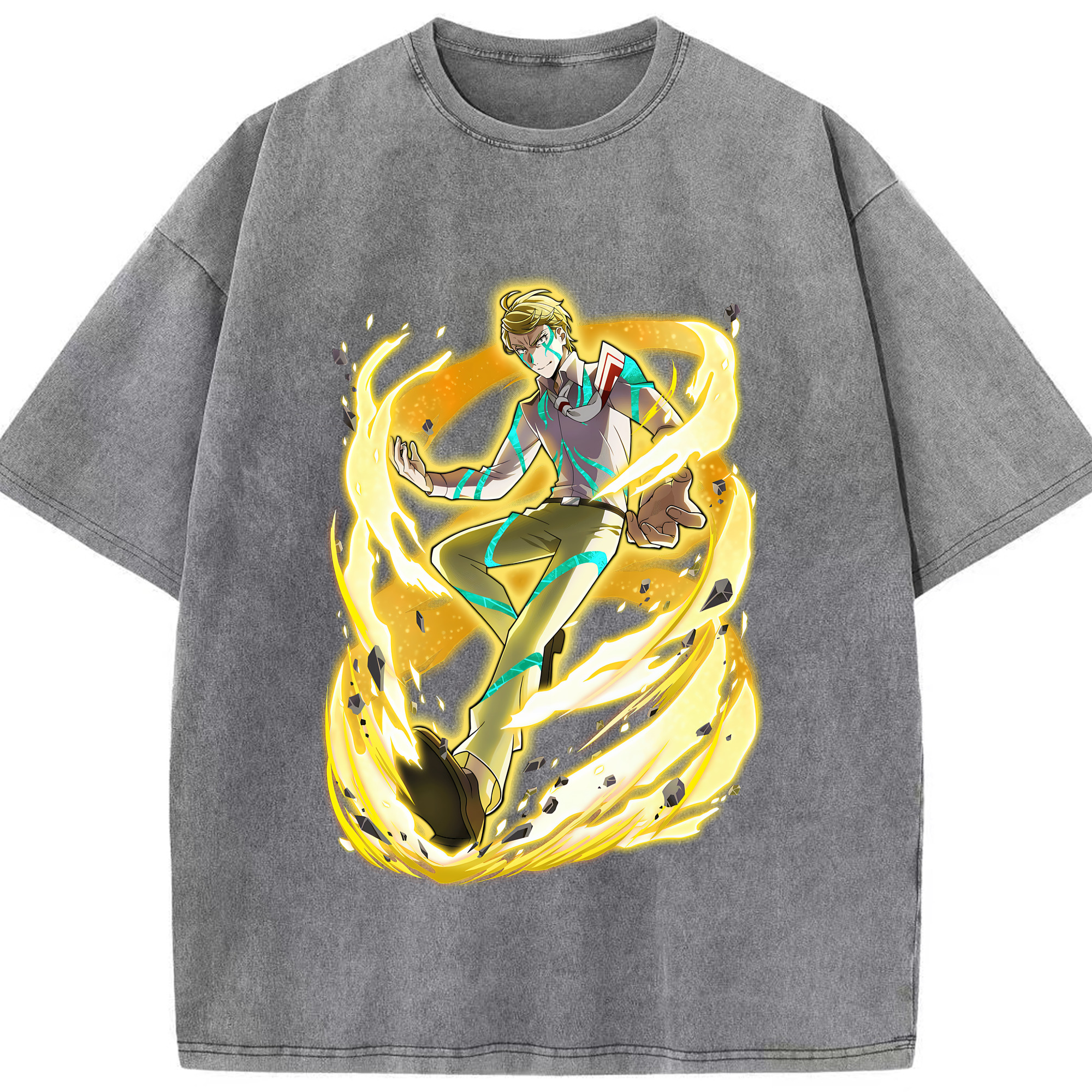 （画像用） 文豪ストレイドッグス Bungo Stray Dogs 綿100% ヴィンテージ風 半袖Tシャツ（フロントプリント）