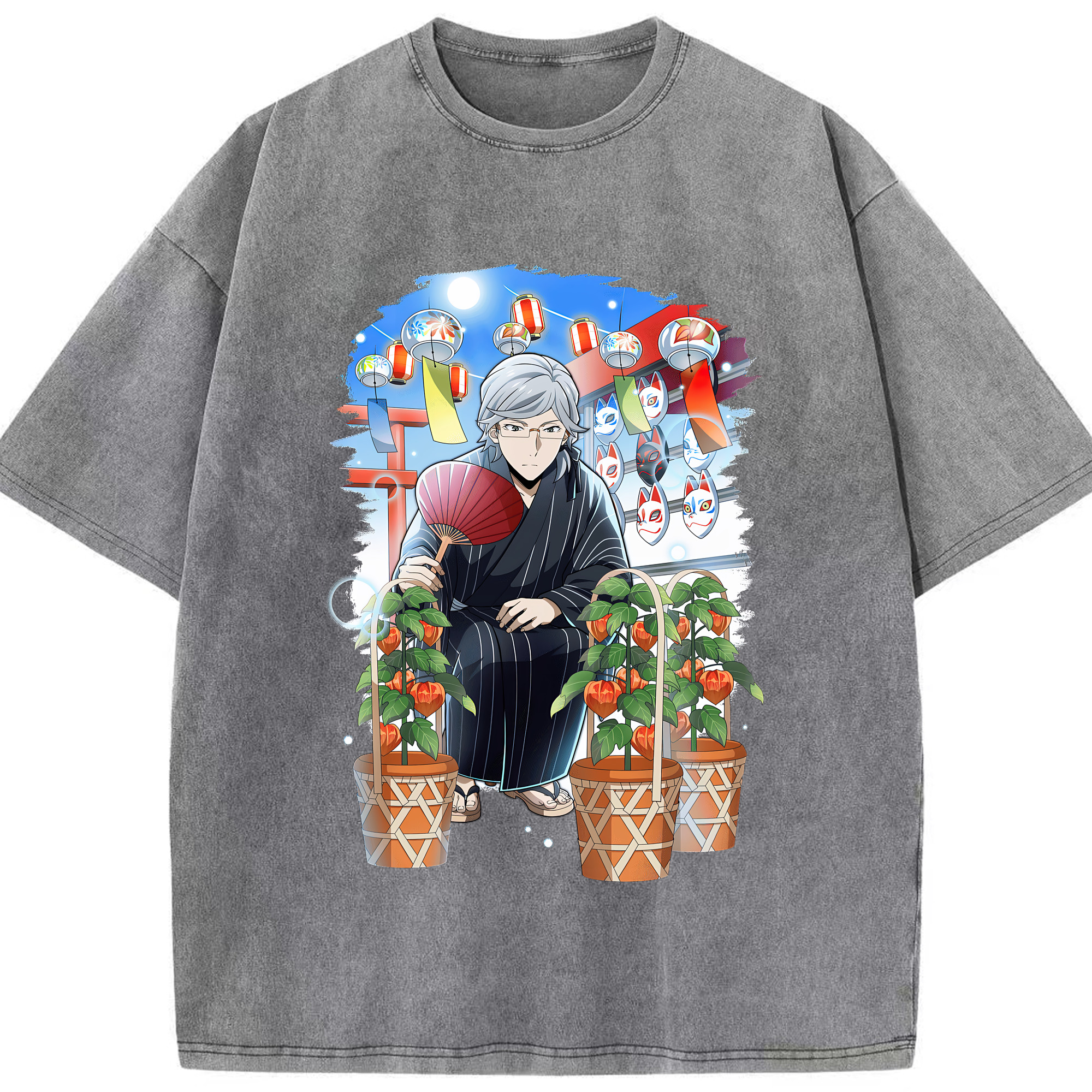 （画像用） 文豪ストレイドッグス Bungo Stray Dogs 綿100% ヴィンテージ風 半袖Tシャツ（フロントプリント）