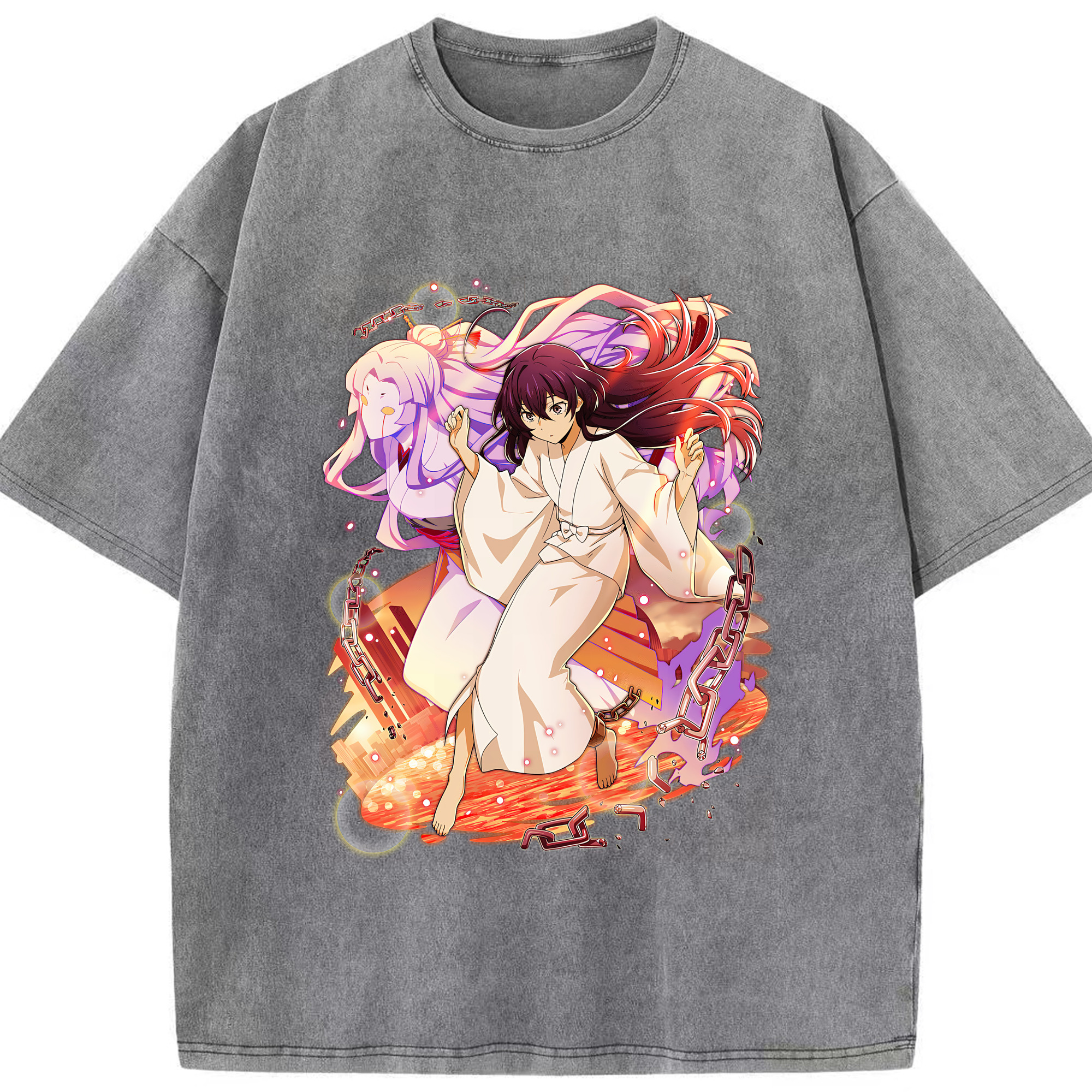 文豪ストレイドッグス Bungo Stray Dogs 綿100% ヴィンテージ風 半袖Tシャツ（フロントプリント）