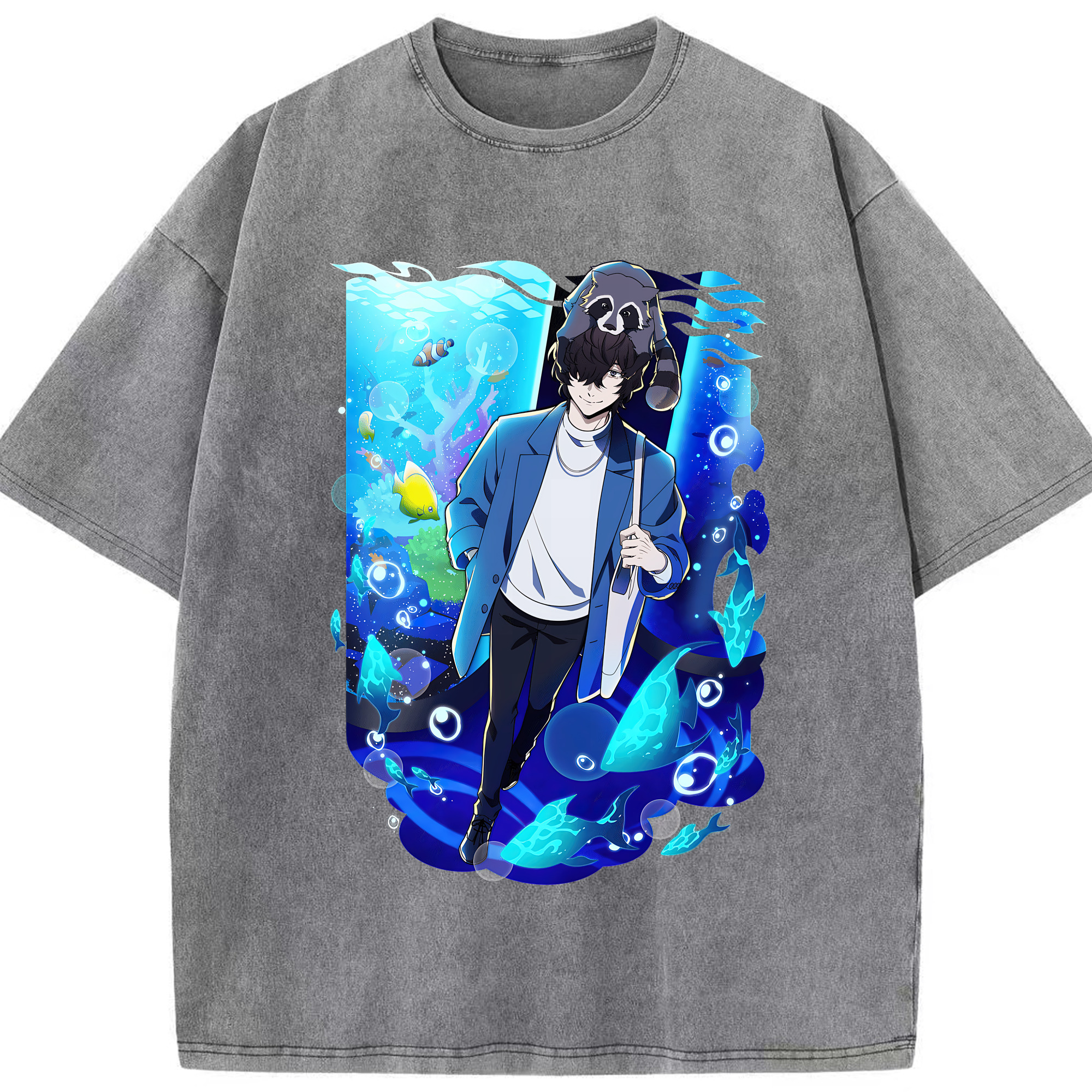 （画像用） 文豪ストレイドッグス Bungo Stray Dogs 綿100% ヴィンテージ風 半袖Tシャツ（フロントプリント）
