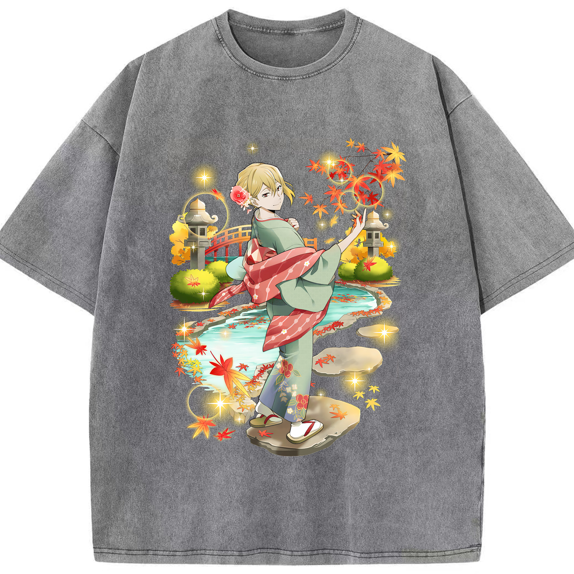 （画像用） 文豪ストレイドッグス Bungo Stray Dogs 綿100% ヴィンテージ風 半袖Tシャツ（フロントプリント）